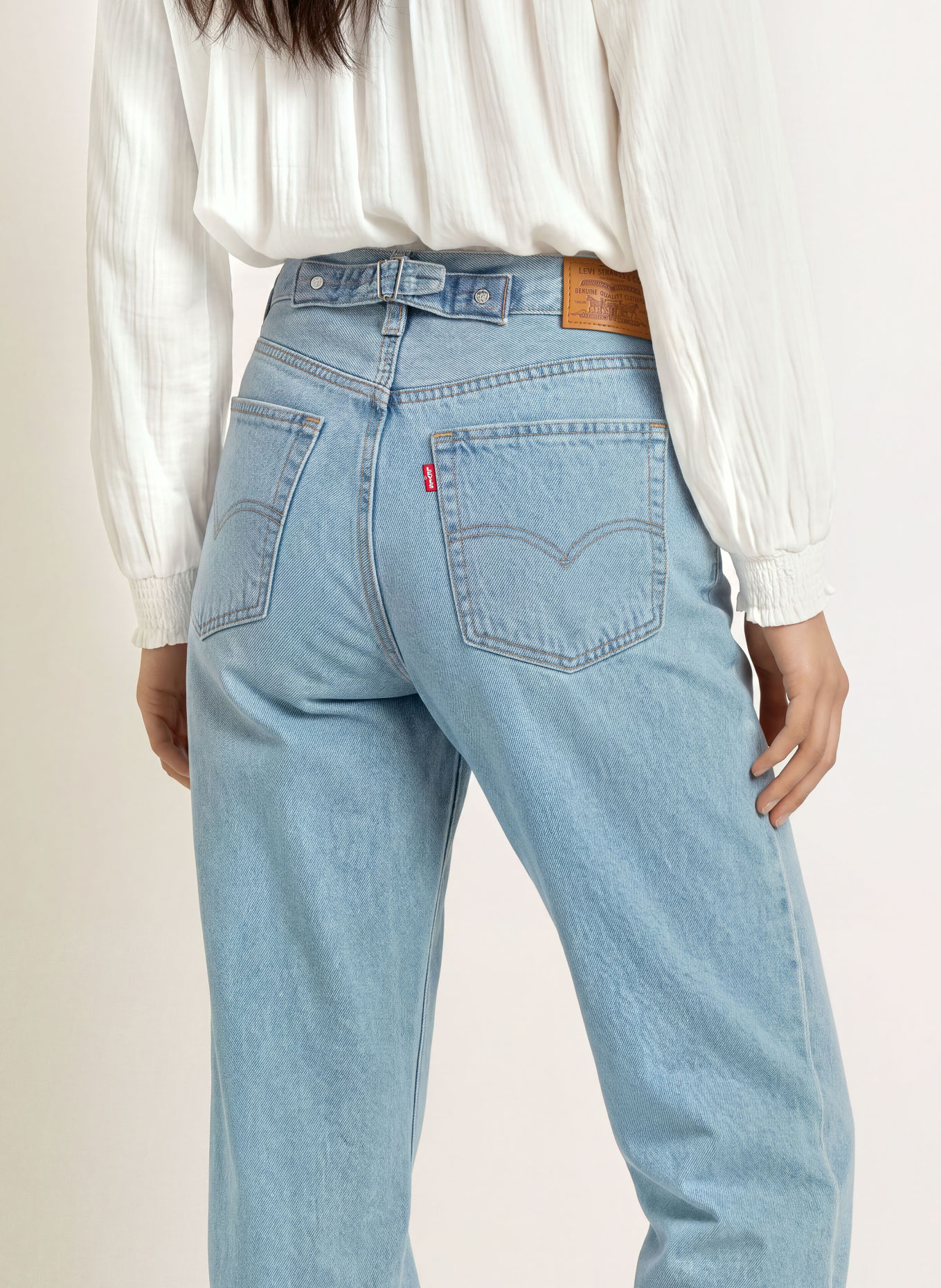 Levi's® Mom džíny LOOSE TAPER: 07 Med Indigo - Worn In
