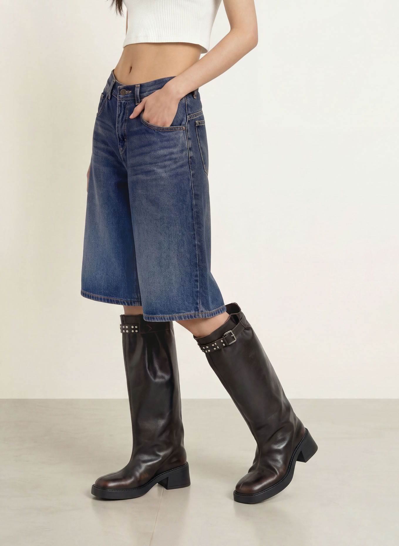 Levi's® Jeansshorts SUPER BAGGY: 17 Med Indigo - Worn In
