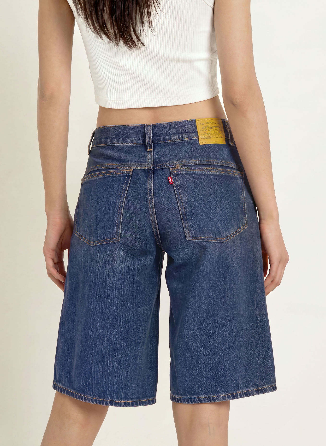Levi's® Jeansshorts SUPER BAGGY: 17 Med Indigo - Worn In