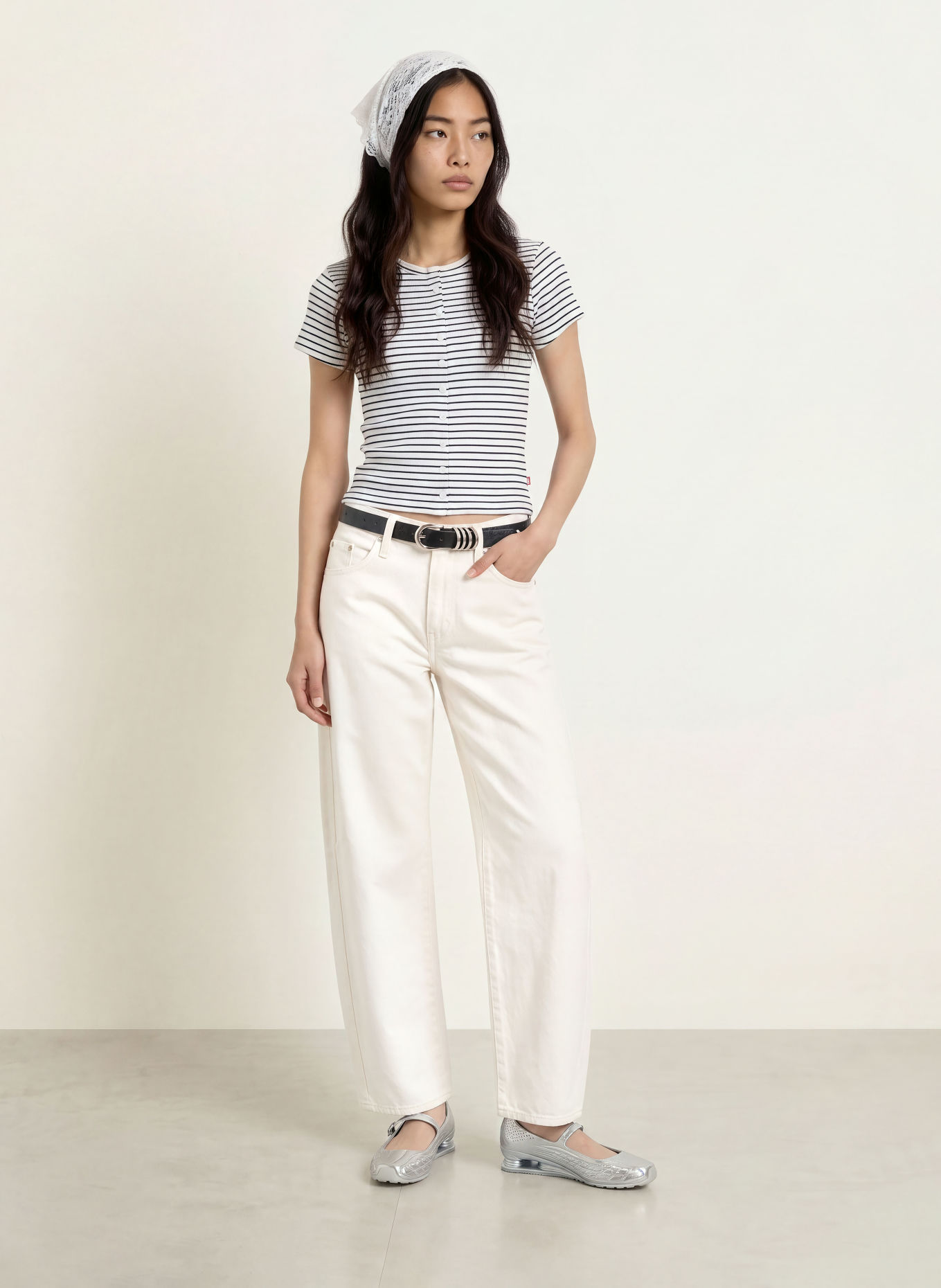 Levi's® T-shirt RORY: BLANC / NOIR