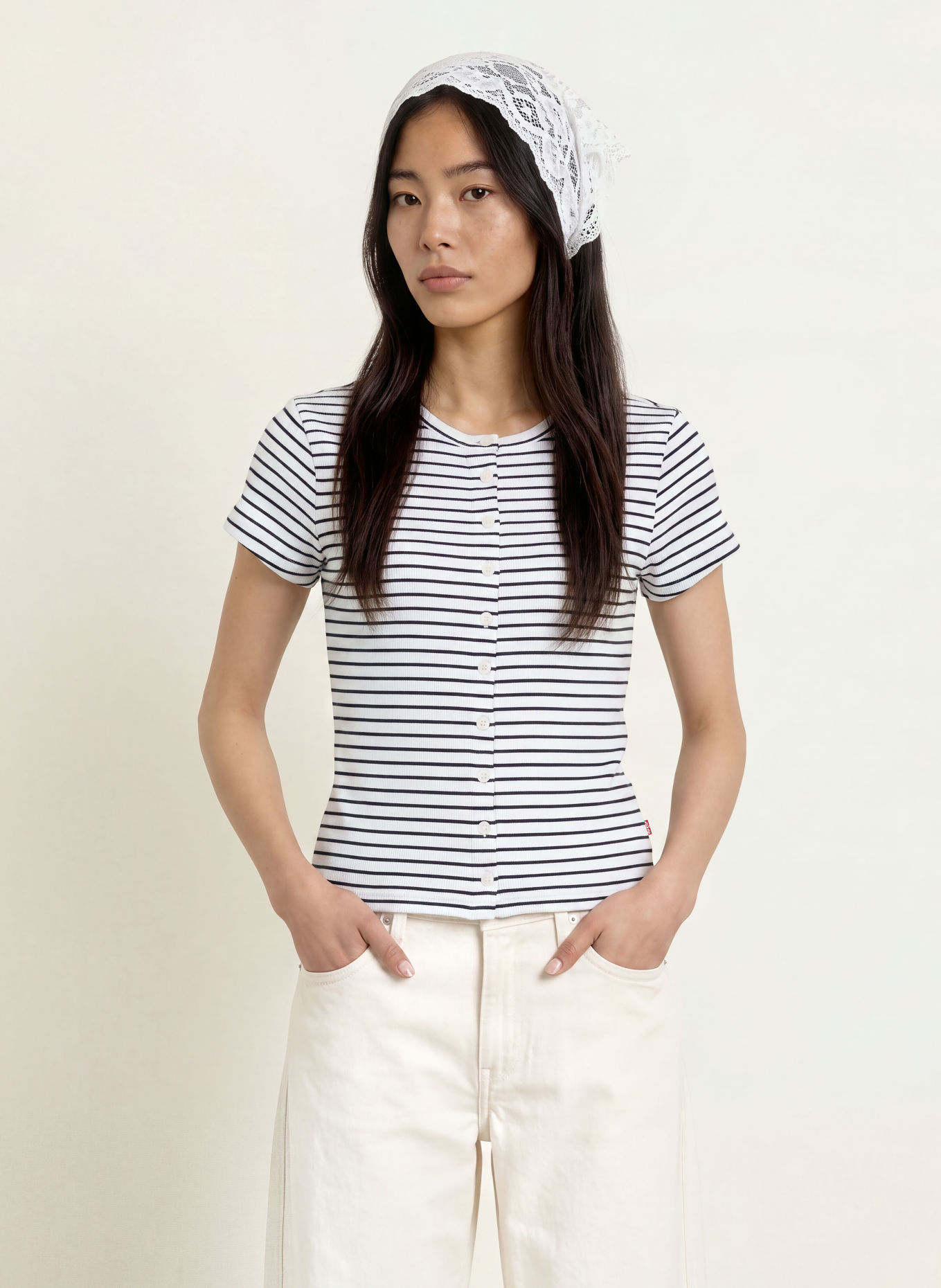 Levi's® T-shirt RORY: BLANC / NOIR