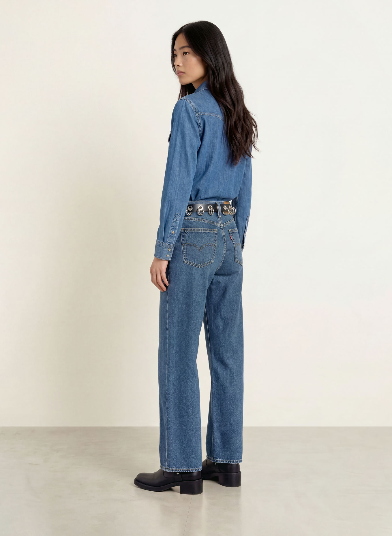 Levi's® Jean wide leg CINCH: 01 Med Indigo - Worn In