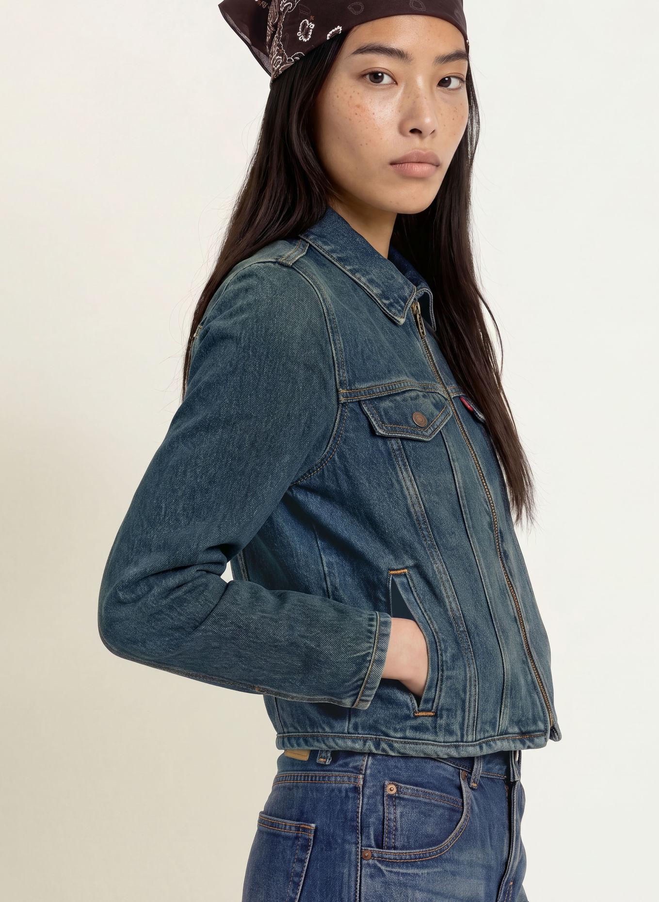 Levi's® Jeansjacke HAPPY: 01 Dark Indigo - Worn In