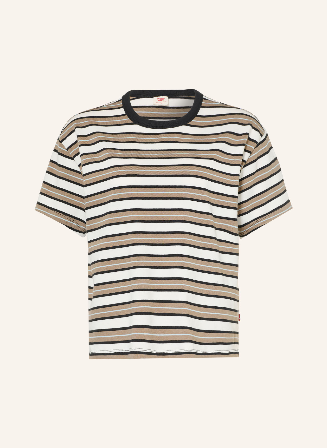Levi's® T-Shirt LILLIAN: CREME / TAUPE / SCHWARZ