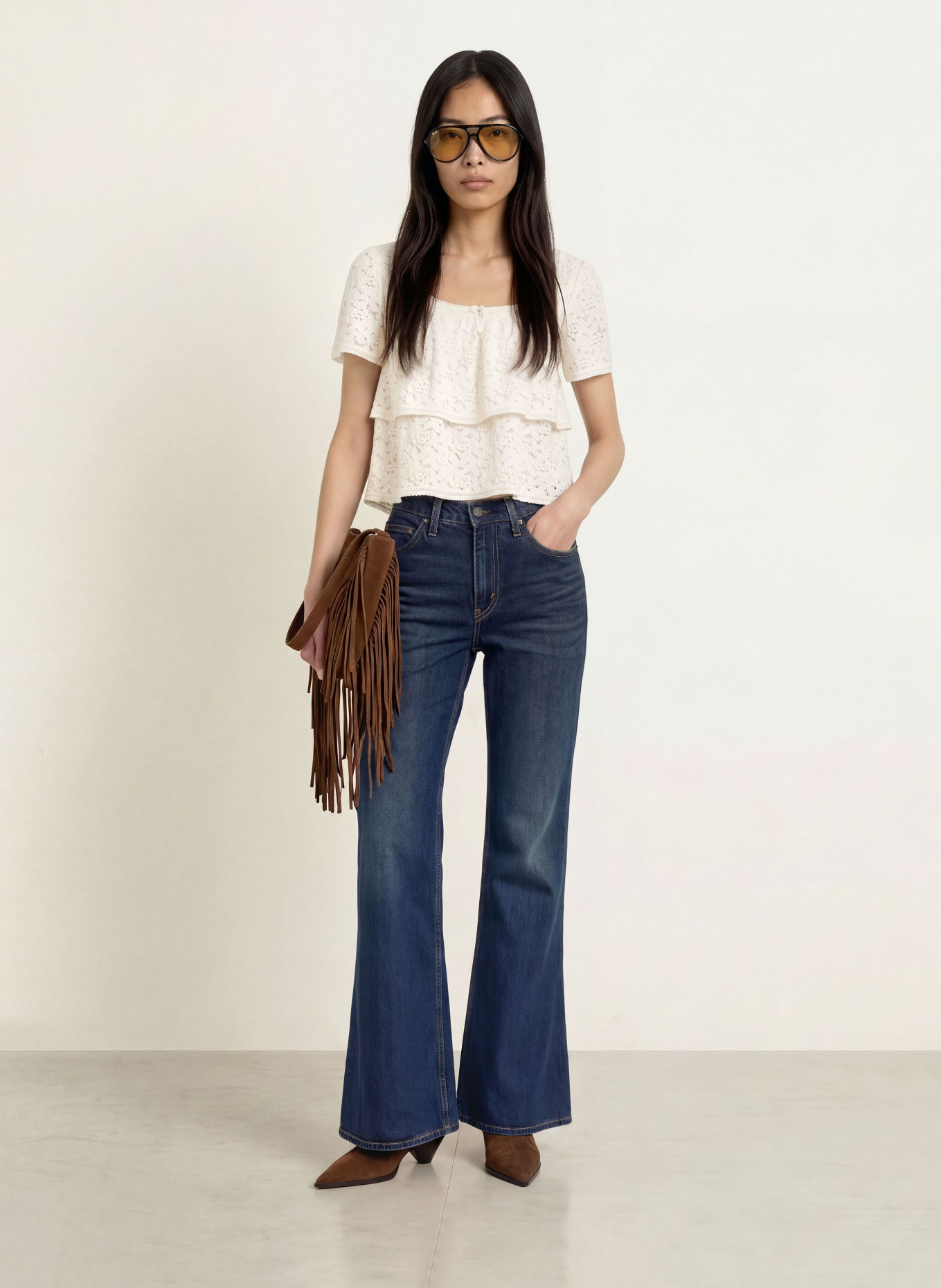 Levi's® Flared jeans PUDDLE SNAP FLARE: 03 Dark Indigo - Worn In