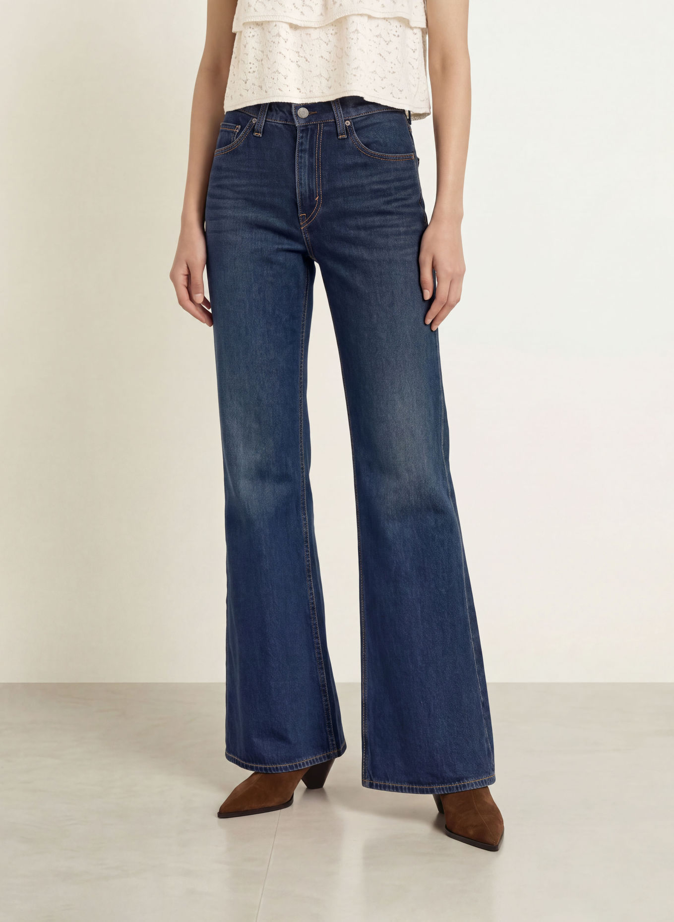 Levi's® Flared jeans PUDDLE SNAP FLARE: 03 Dark Indigo - Worn In