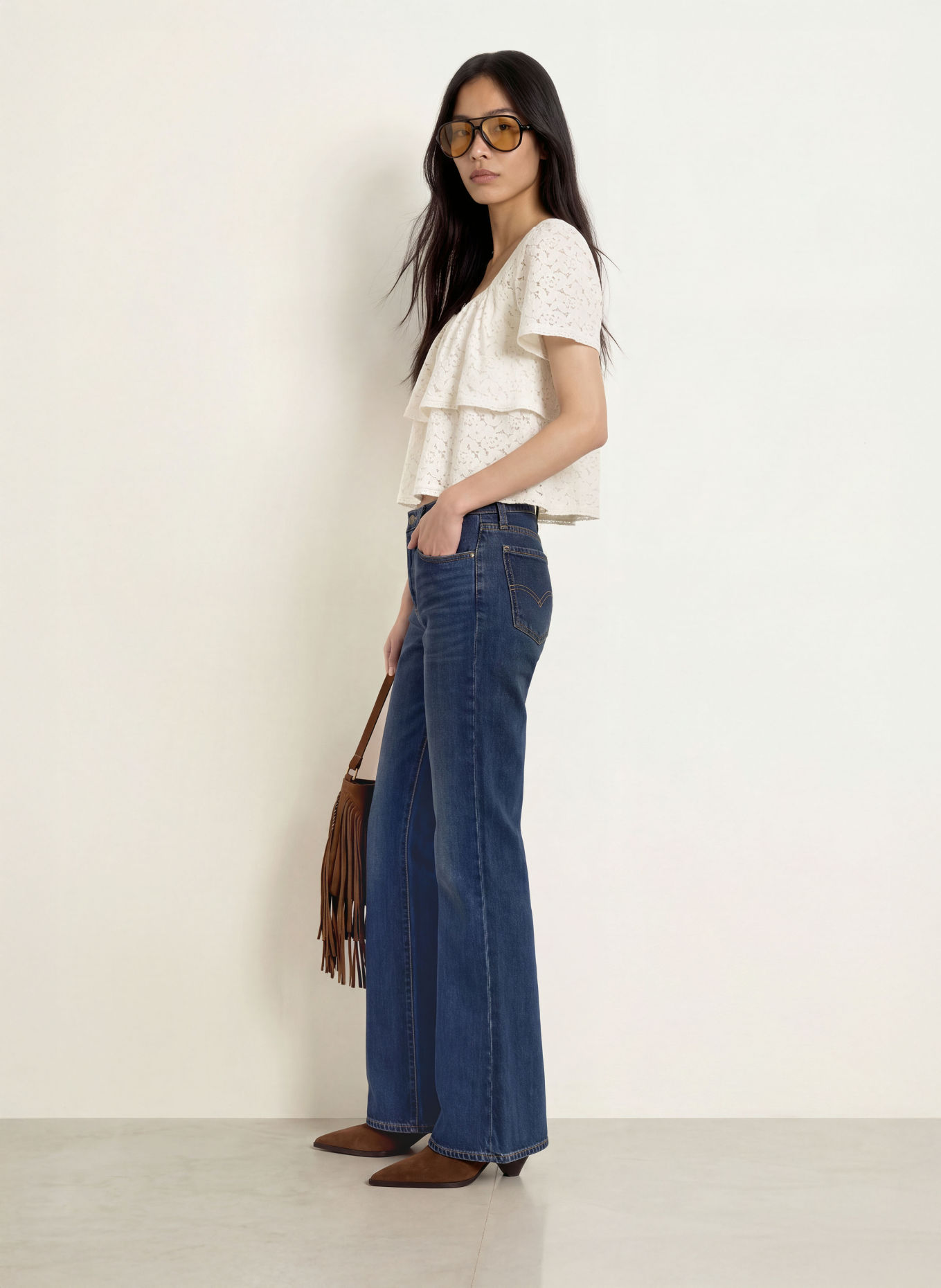Levi's® Flared jeans PUDDLE SNAP FLARE: 03 Dark Indigo - Worn In