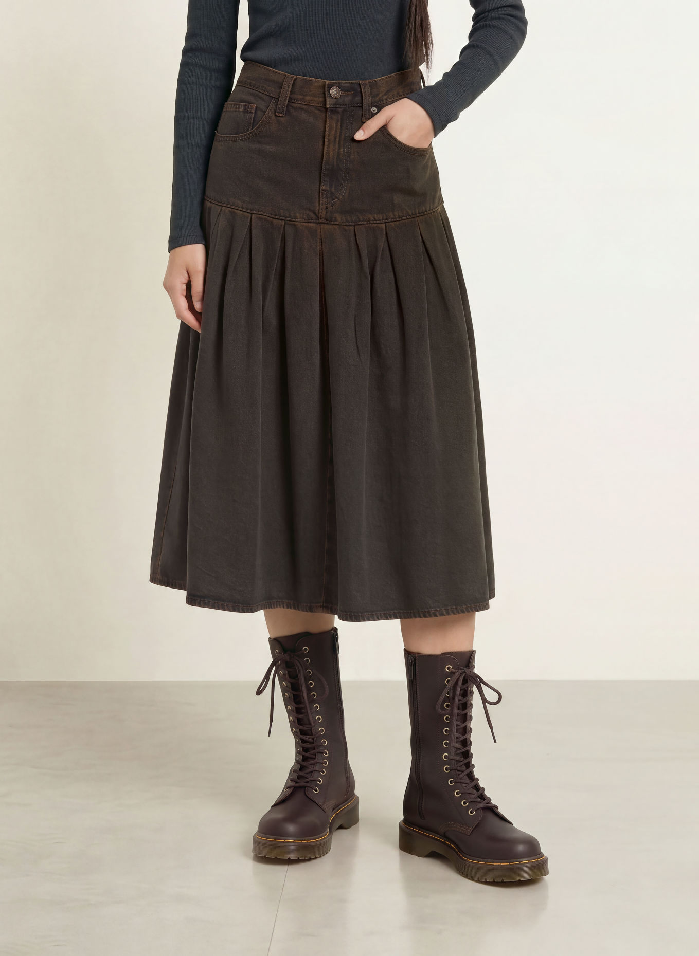 Levi's® Jupe en jean: MARRON FONCÉ