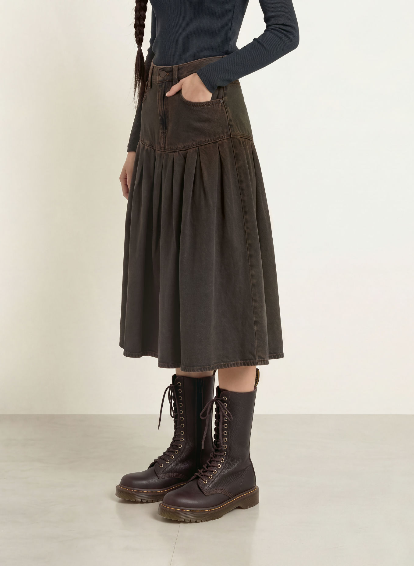 Levi's® Jupe en jean: MARRON FONCÉ