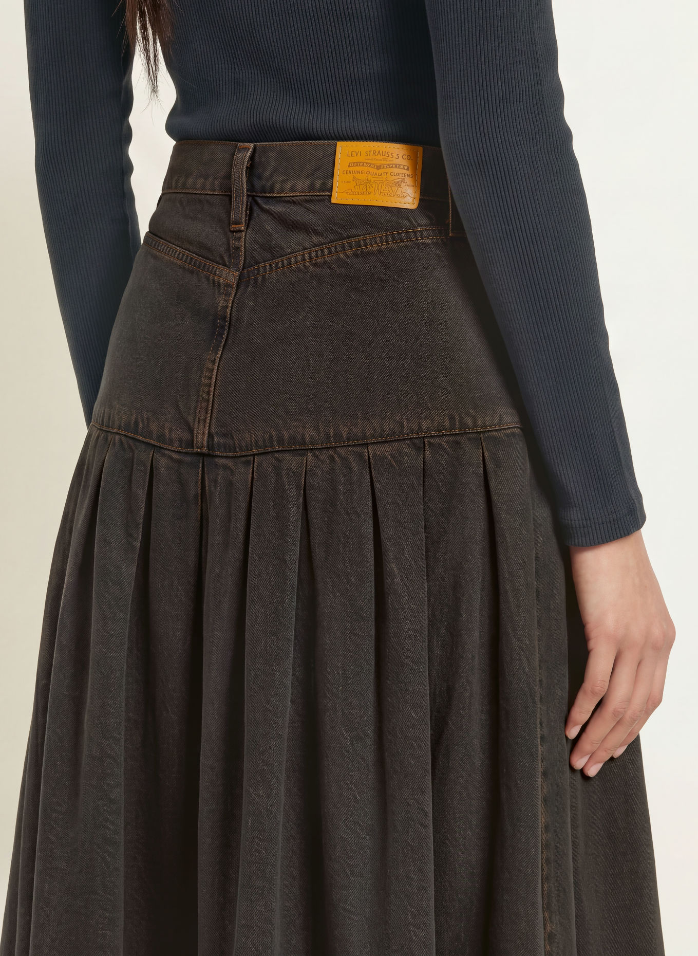 Levi's® Jupe en jean: MARRON FONCÉ