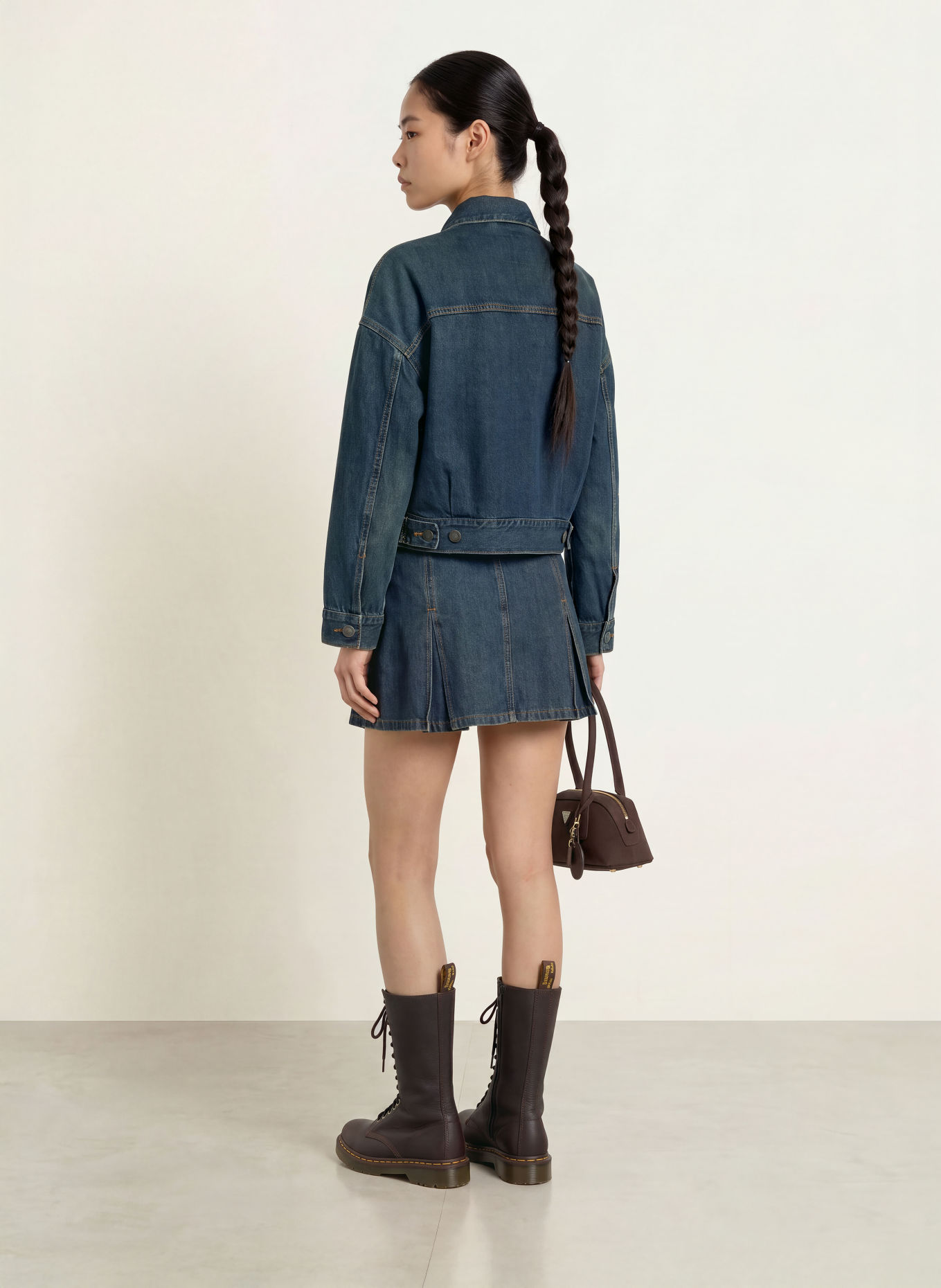 Levi's® Spijkerjasje LOOSE CROP TRUCKER: 07 Dark Indigo - Worn In