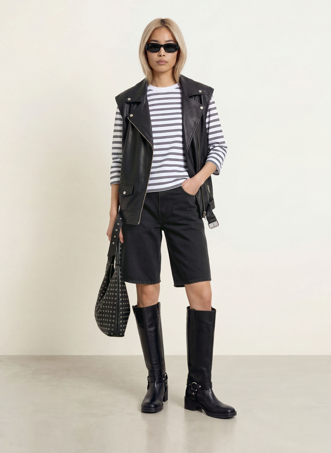 Levi's® Longsleeve PALOMA: WEISS / SCHWARZ