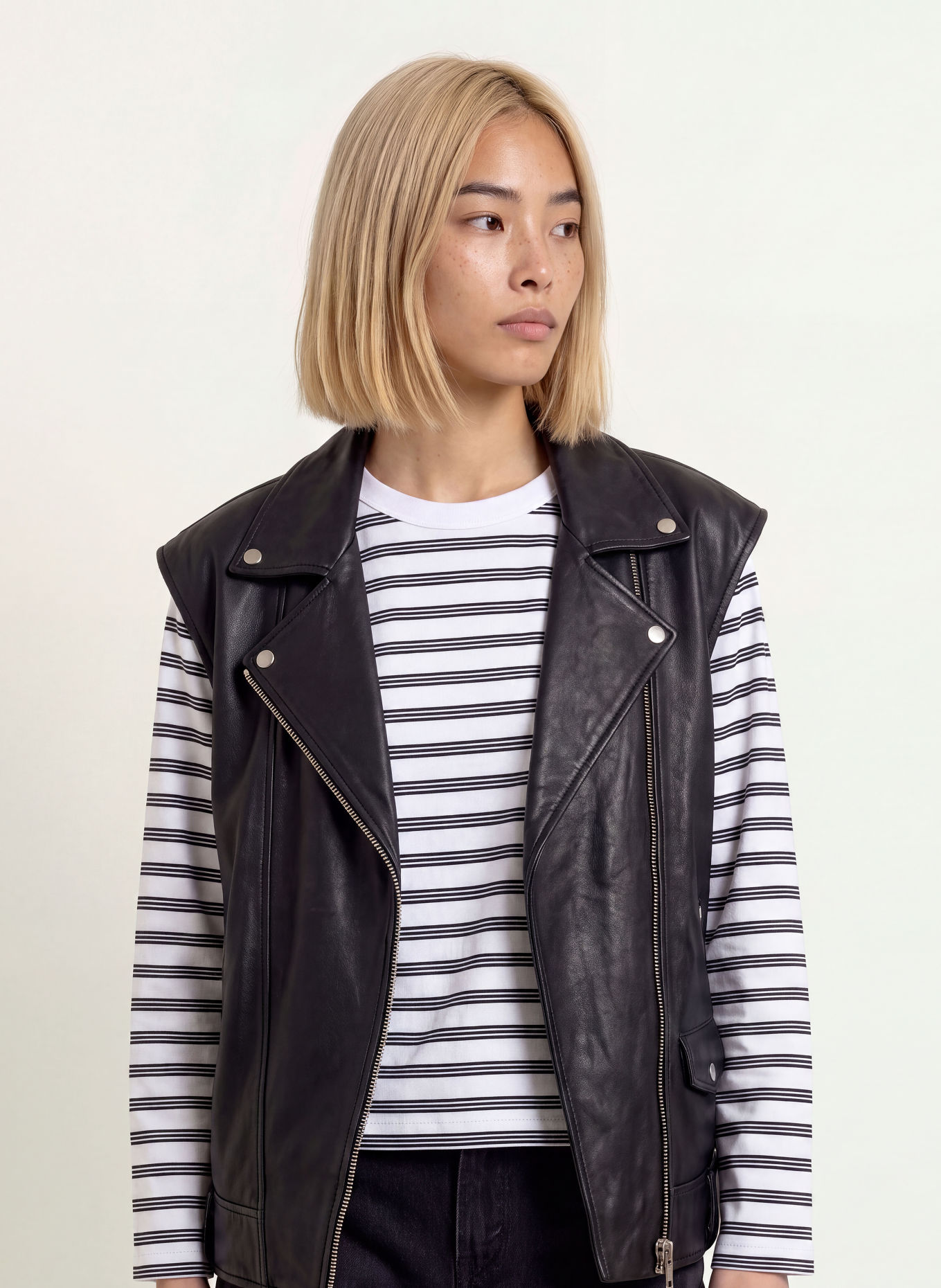 Levi's® Longsleeve PALOMA: WEISS / SCHWARZ