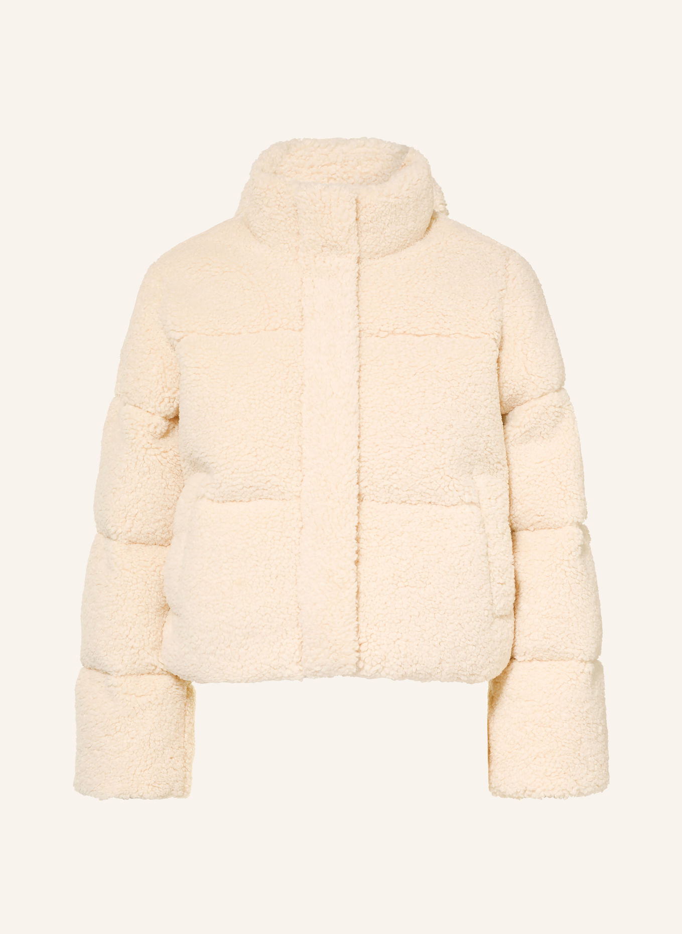 Levi's® BRYNN Quilted Jacket with Teddy Fur: CREAM