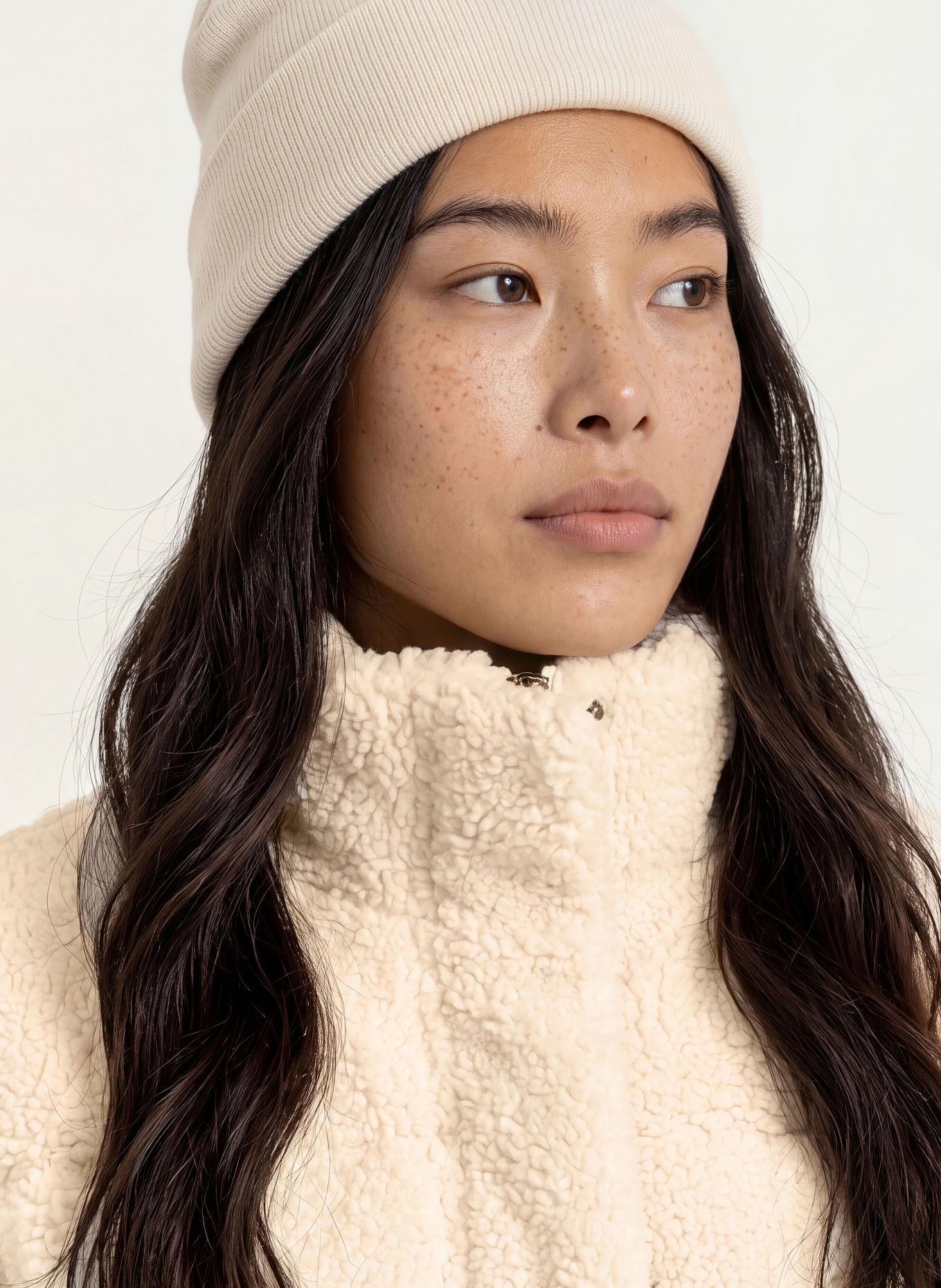 Levi's® BRYNN Quilted Jacket with Teddy Fur: CREAM