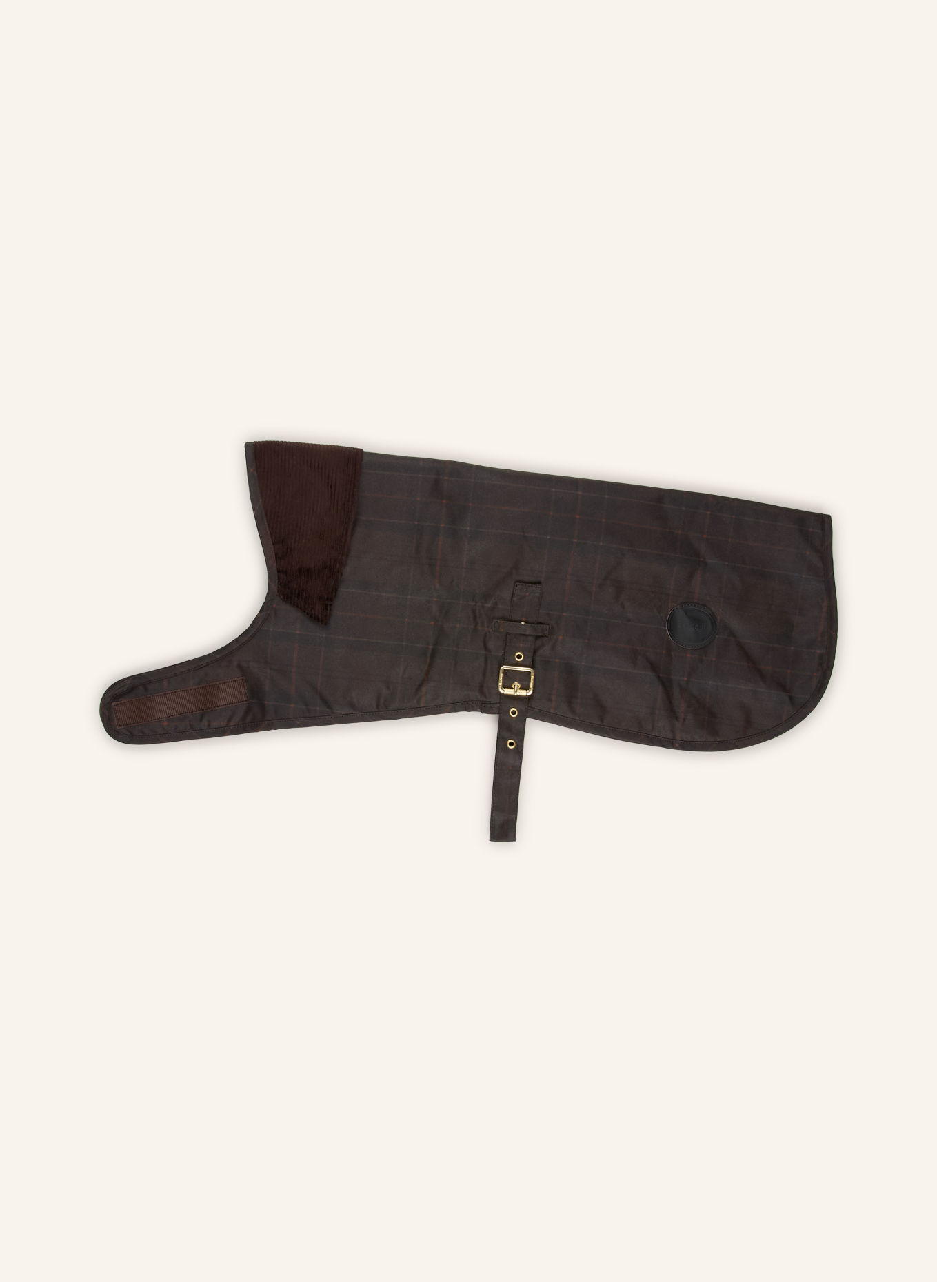 Barbour Hundemantel TARTAN WAX: DUNKELBRAUN / GOLD / BRAUN