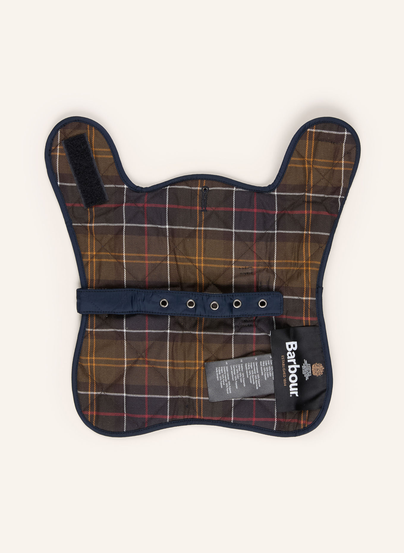 Barbour Hundemantel XS: DUNKELBLAU / ROT / DUNKELGRÜN