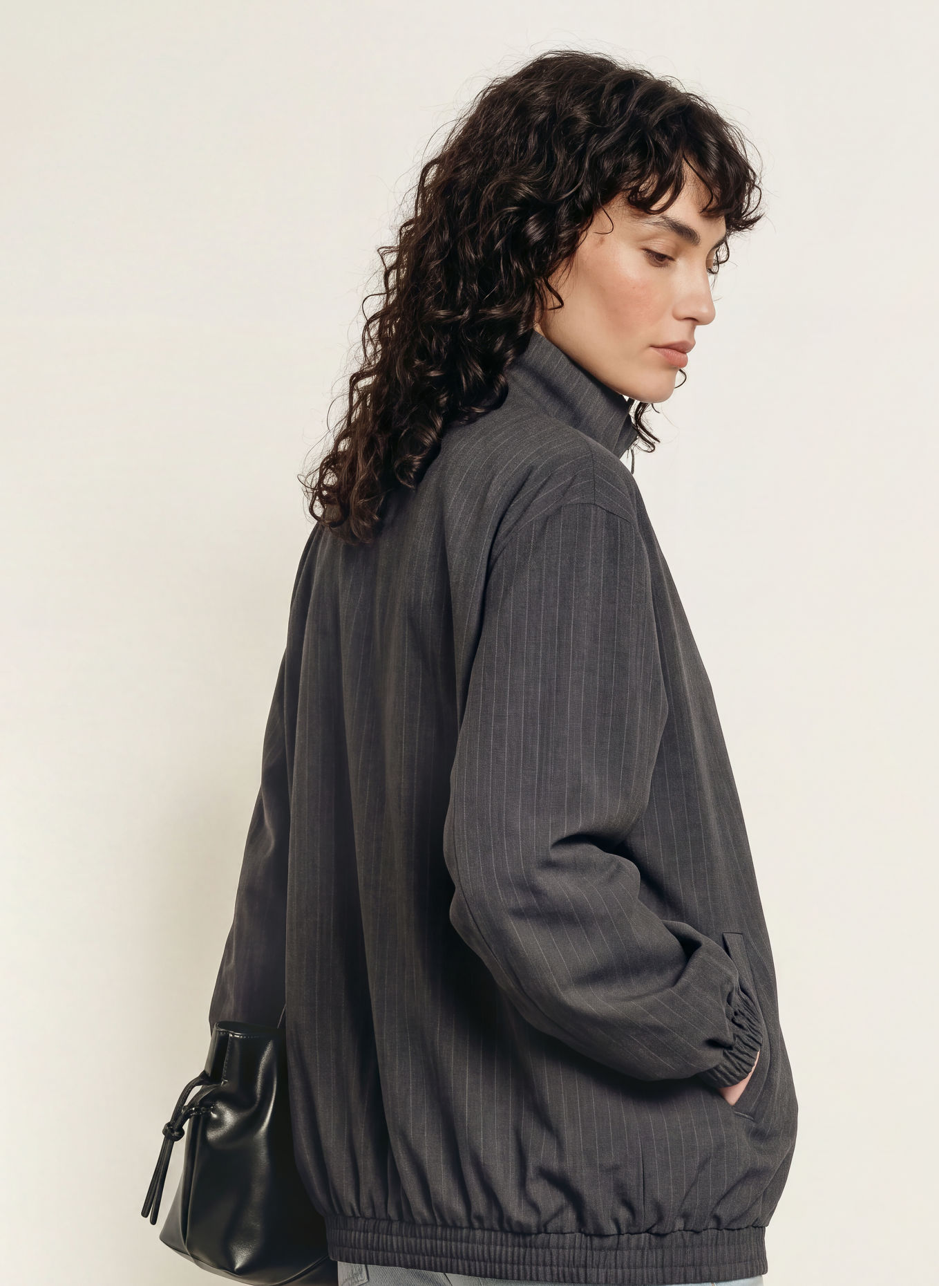 MRS & HUGS Blouson: DUNKELGRAU / HELLGRAU