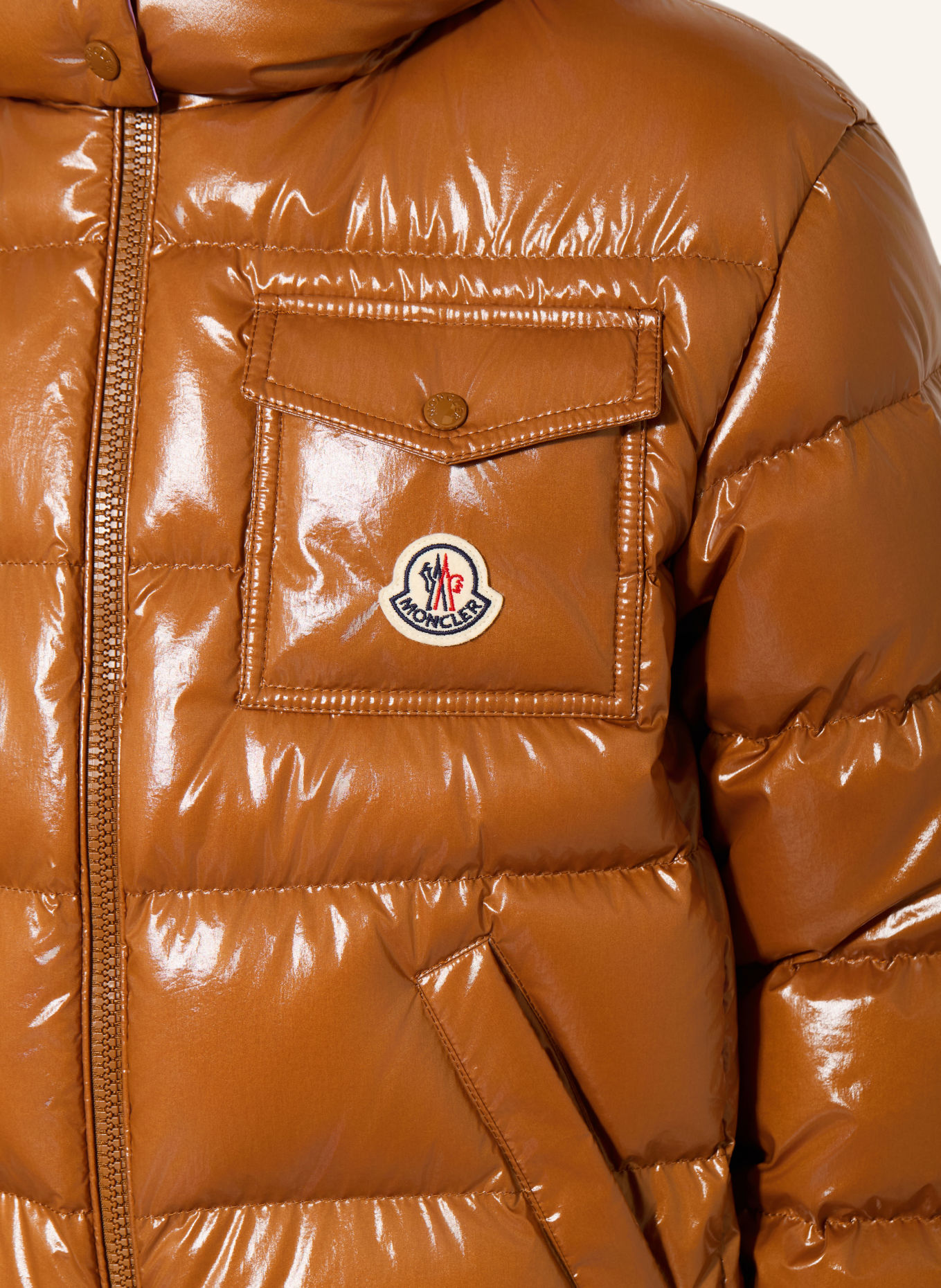 MONCLER enfant Doudoune NEW ANDRO à capuche amovible: MARRON