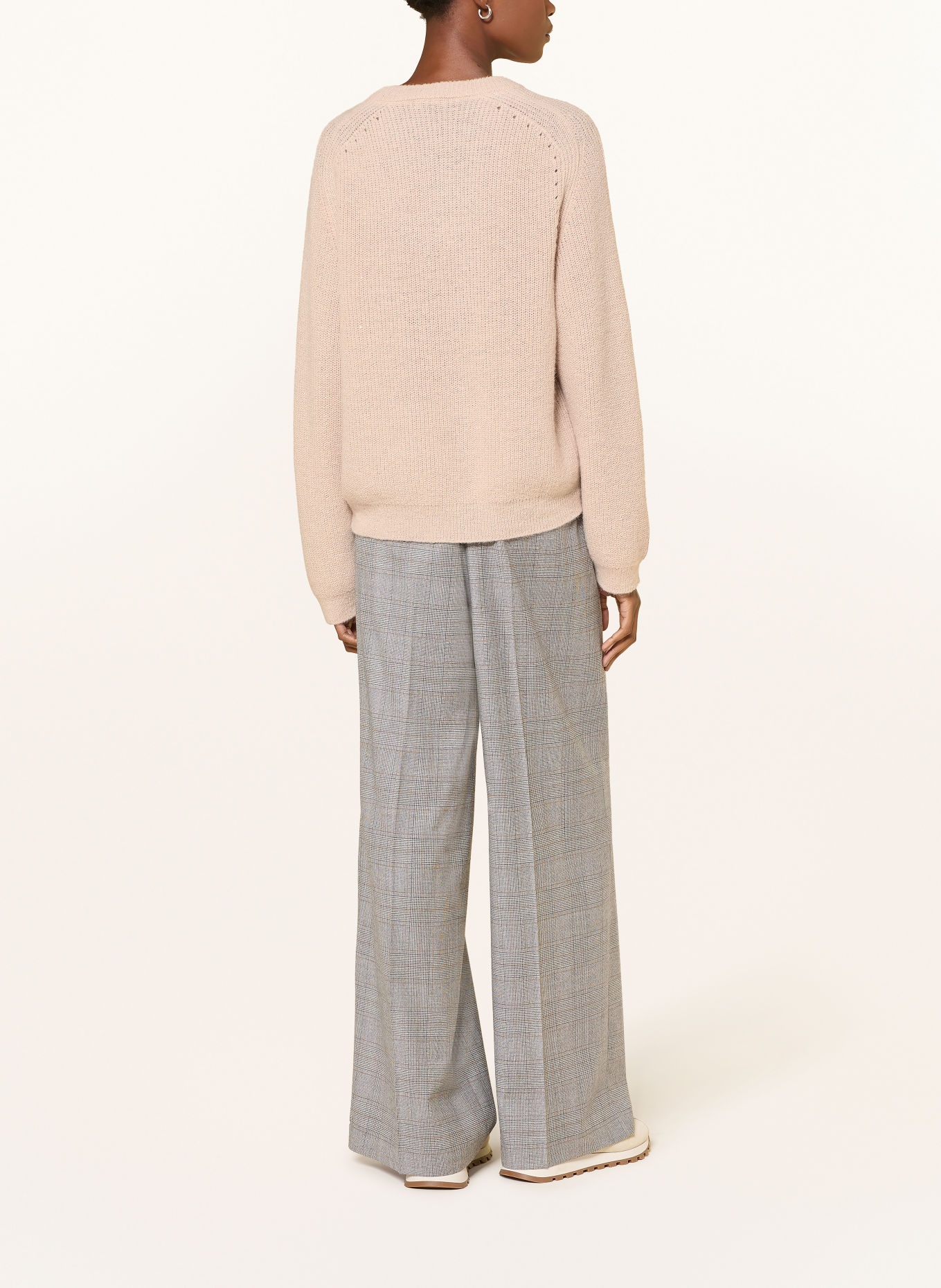 PESERICO Pull en alpaga et paillettes: BEIGE