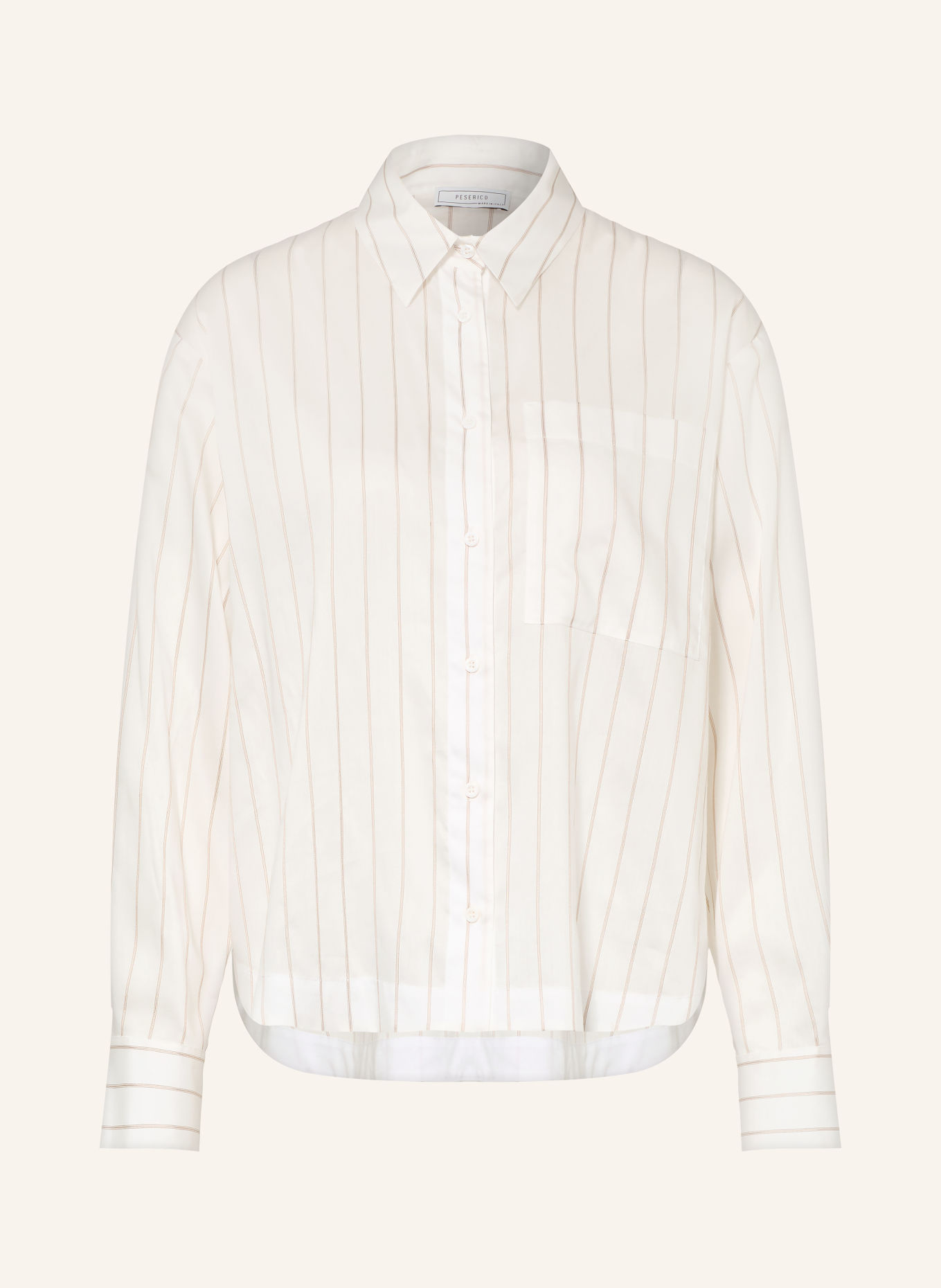 PESERICO Overhemdblouse: CRÈME / CAMEL
