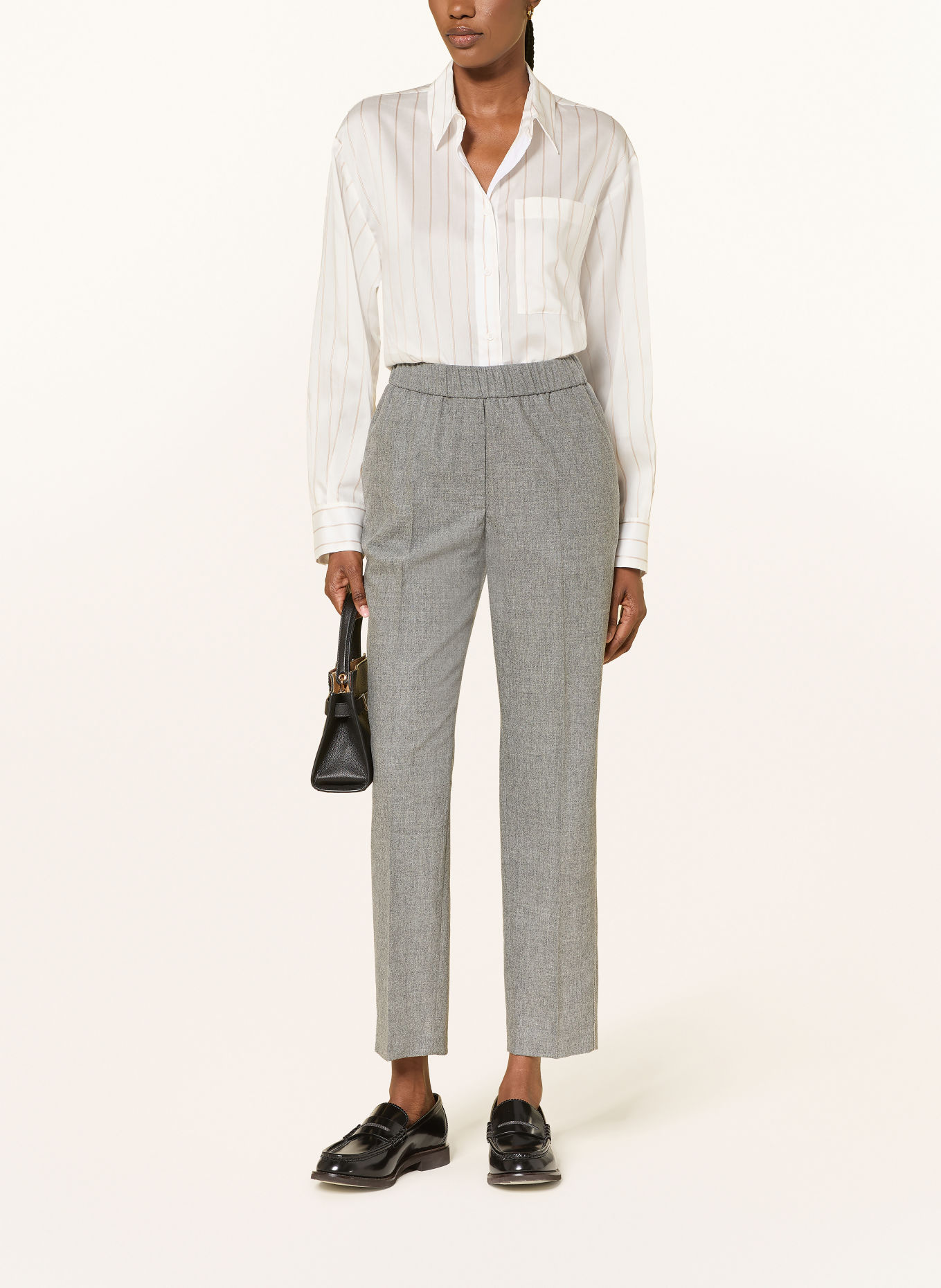 PESERICO Overhemdblouse: CRÈME / CAMEL