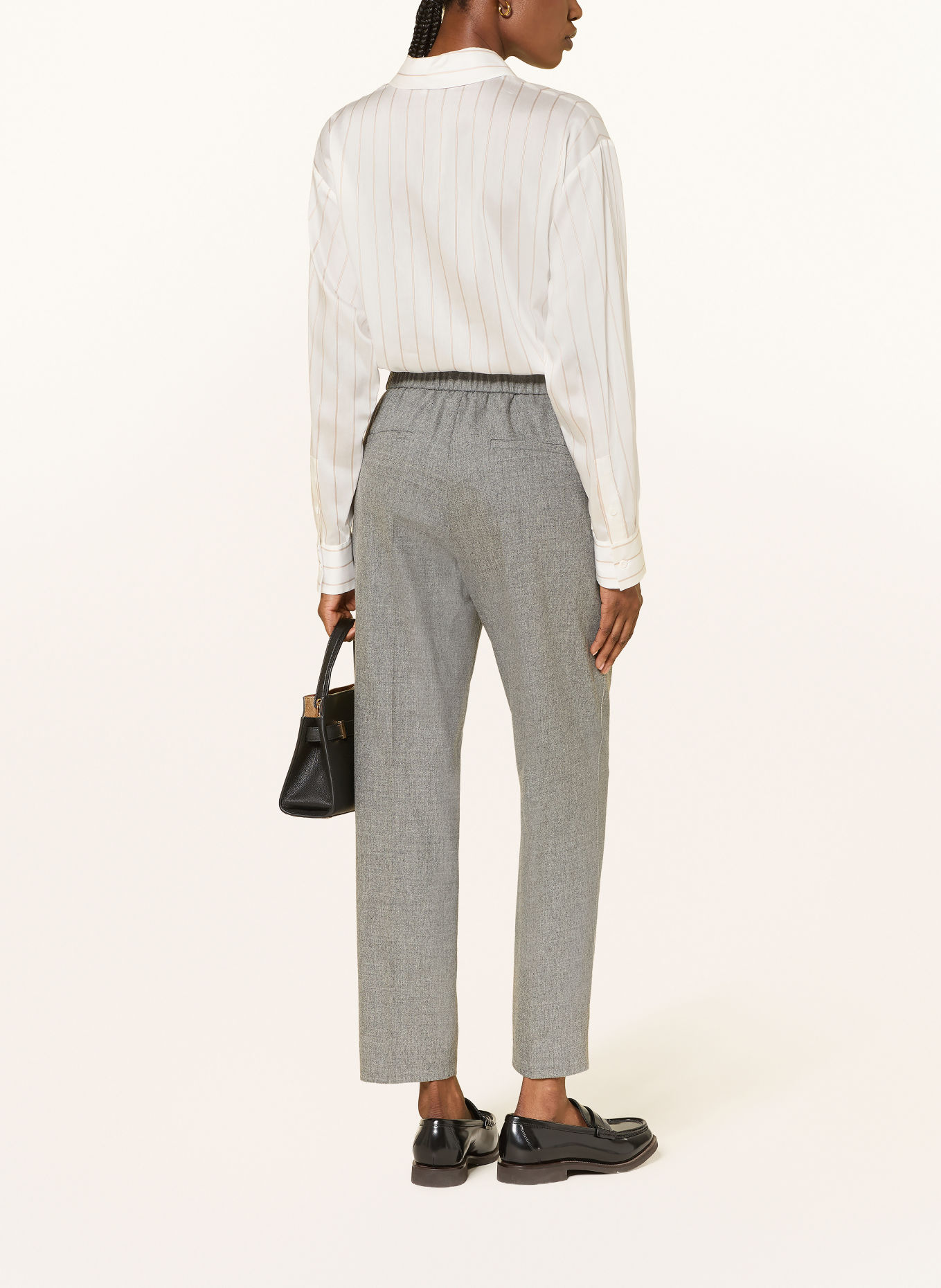 PESERICO Overhemdblouse: CRÈME / CAMEL