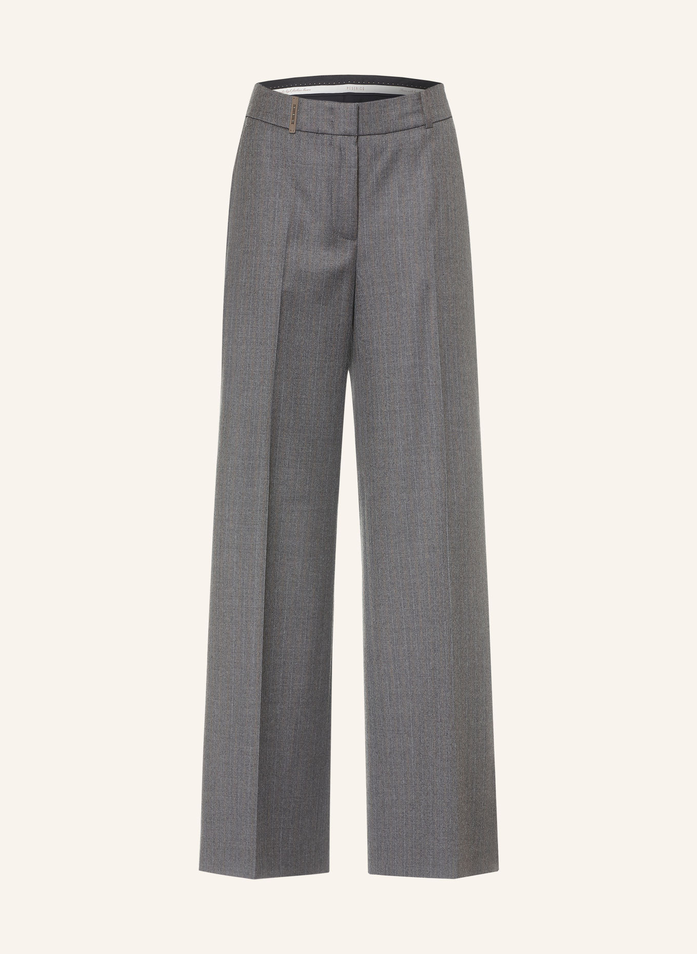 PESERICO Marlenehose aus Flanell: GRAU