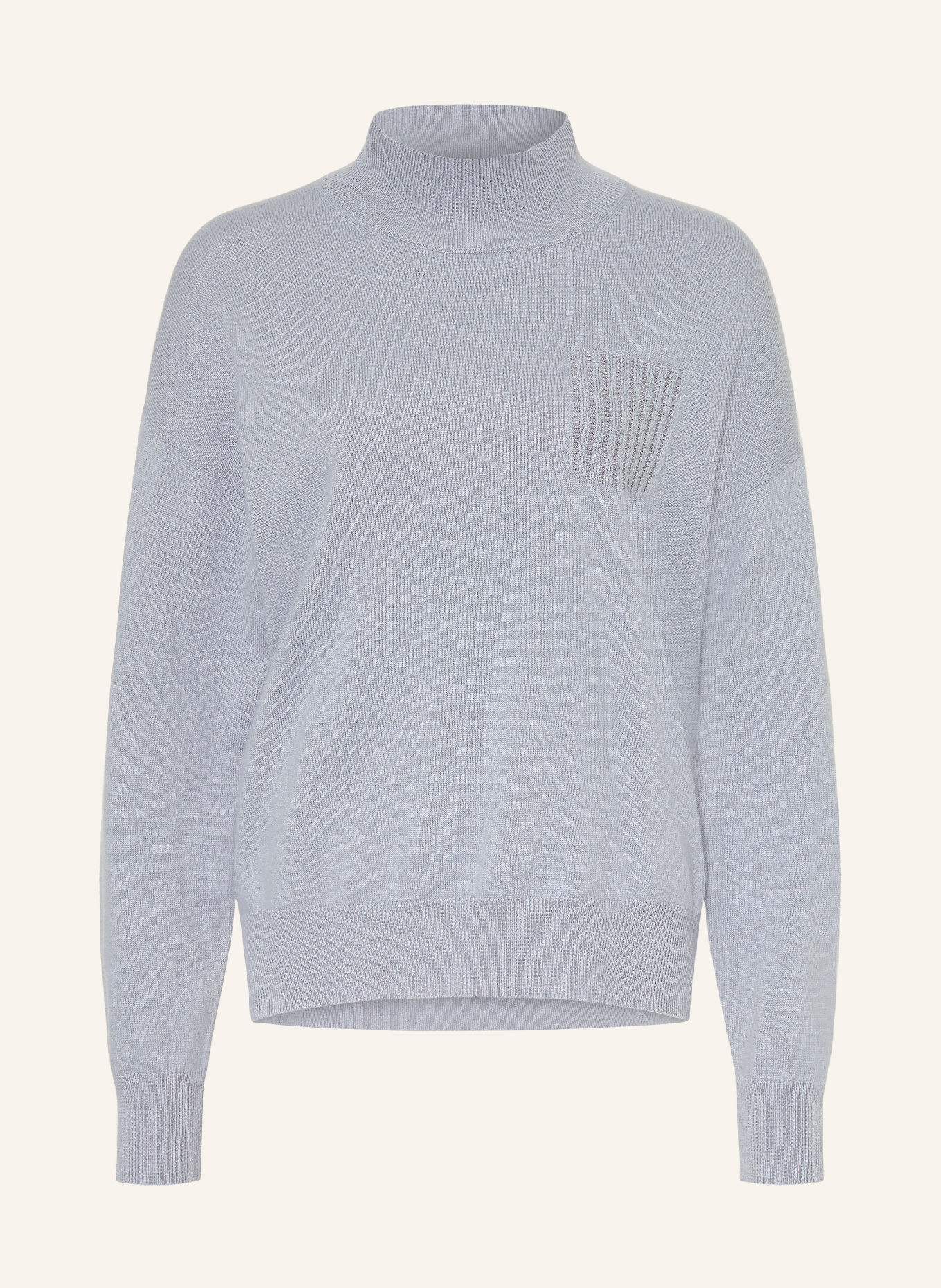 PESERICO Sweater with gemstones: BLUE GRAY
