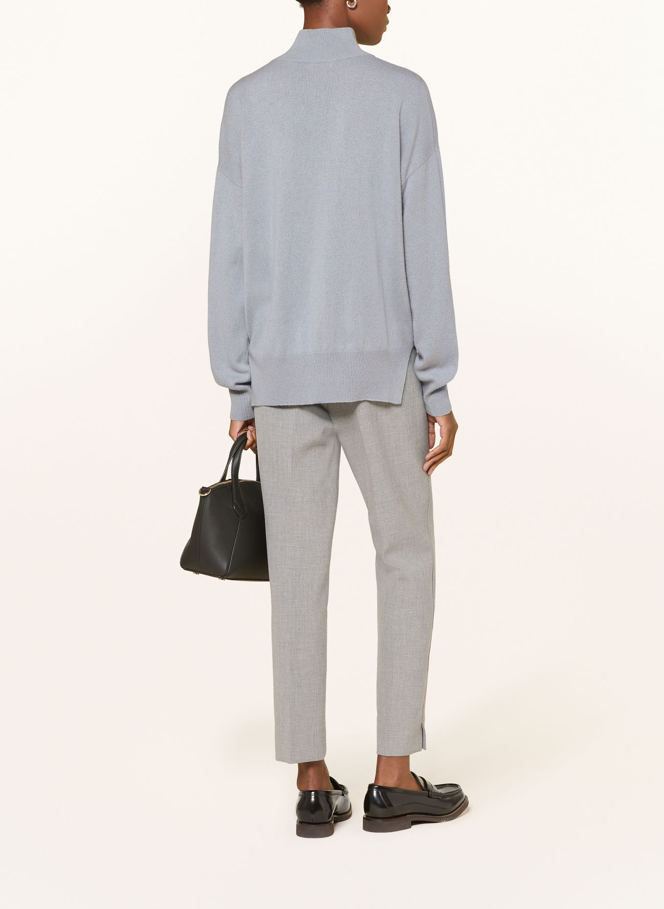 PESERICO Sweater with gemstones: BLUE GRAY