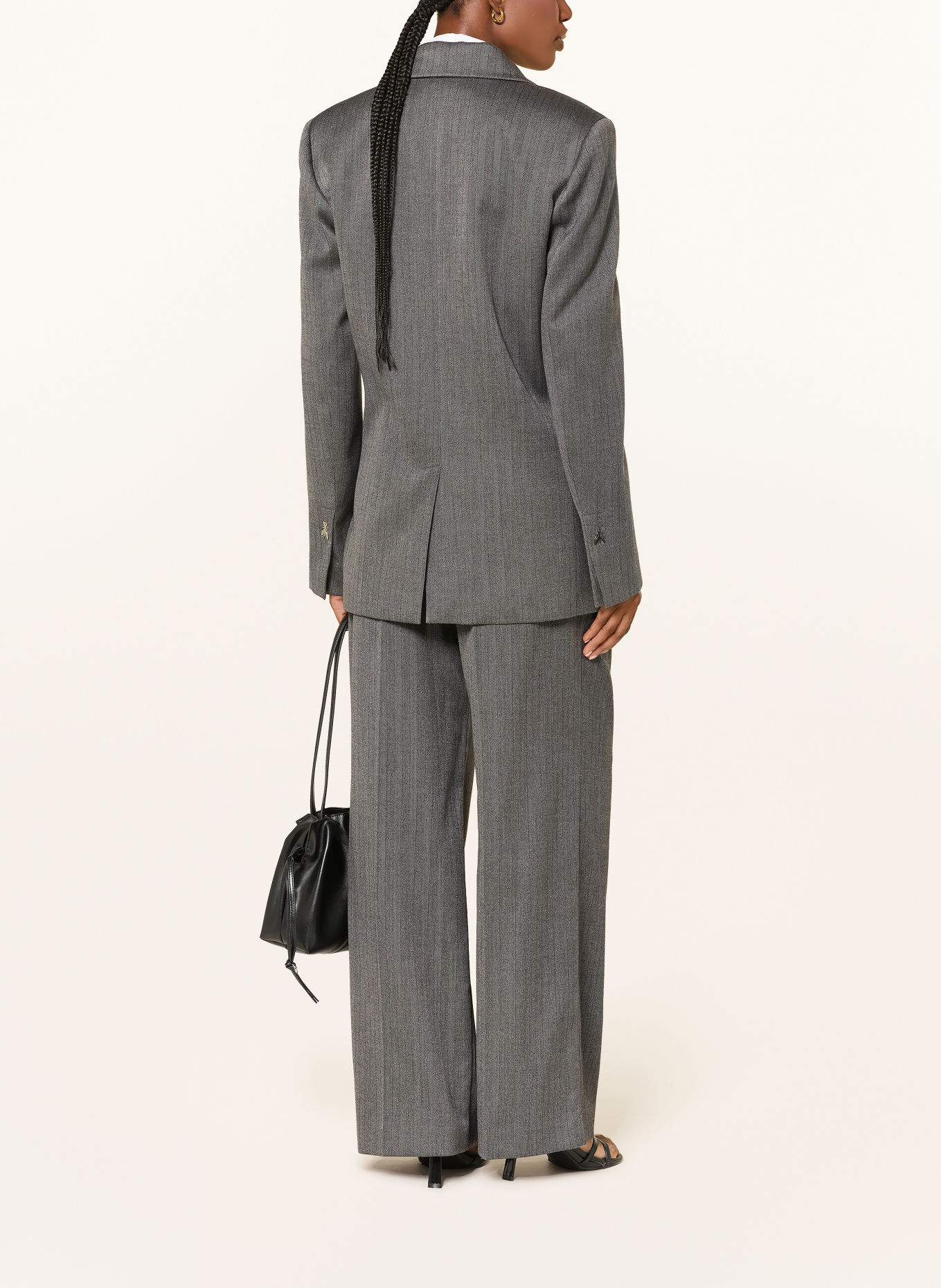 PATRIZIA PEPE Longblazer: DUNKELGRAU / SCHWARZ