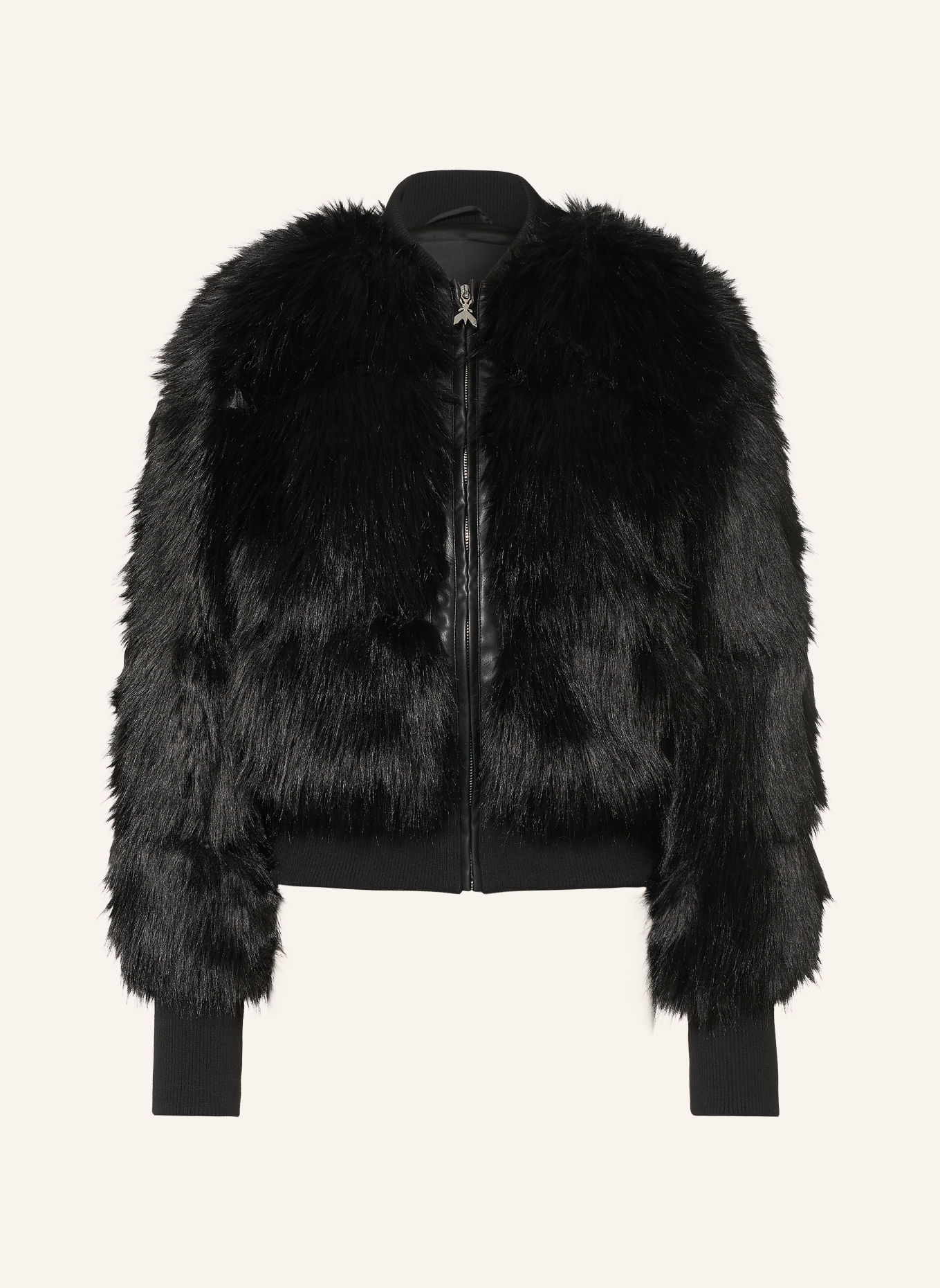 PATRIZIA PEPE Faux Fur Jacket: BLACK