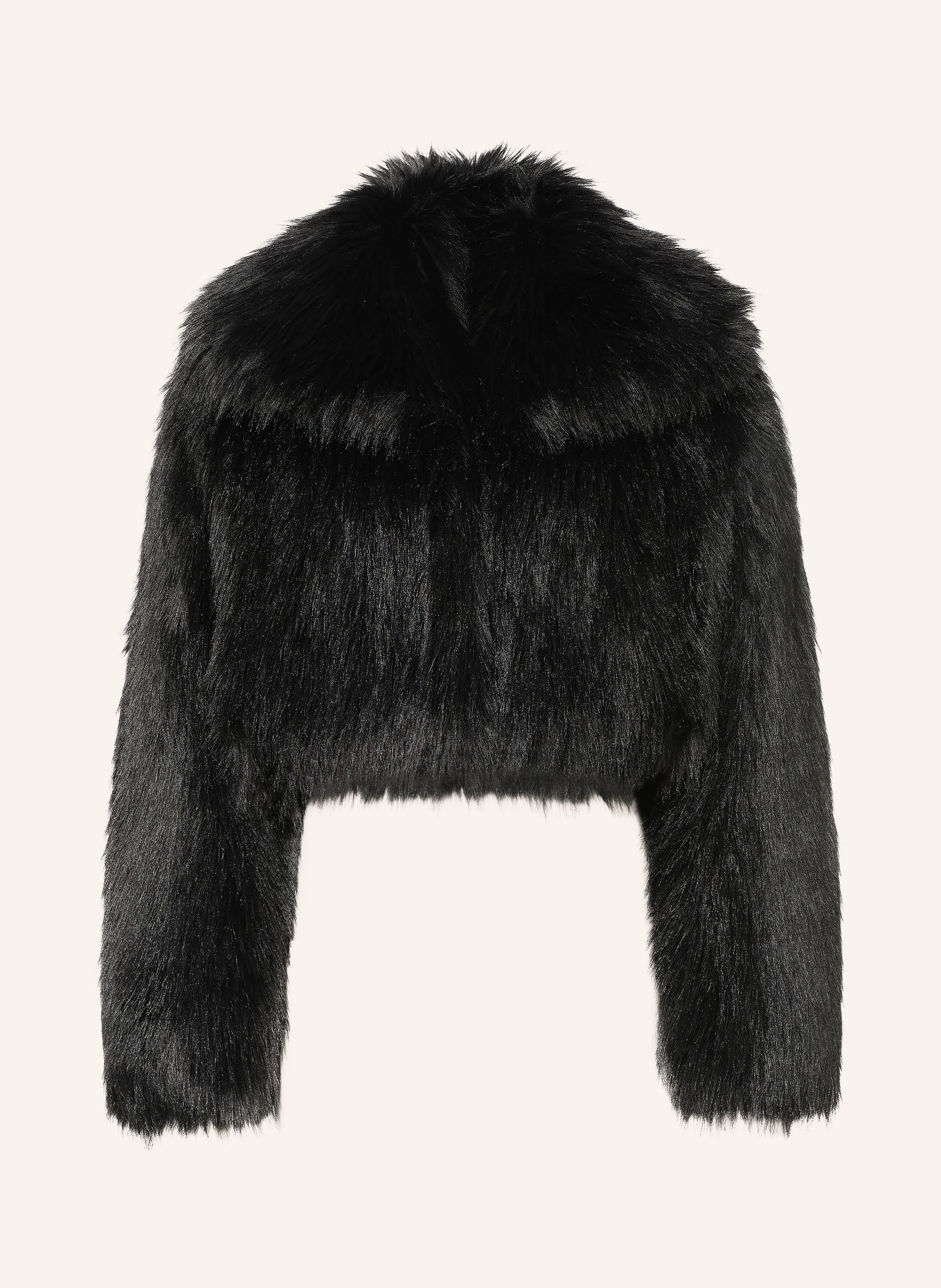 PATRIZIA PEPE Faux Fur Jacket: BLACK