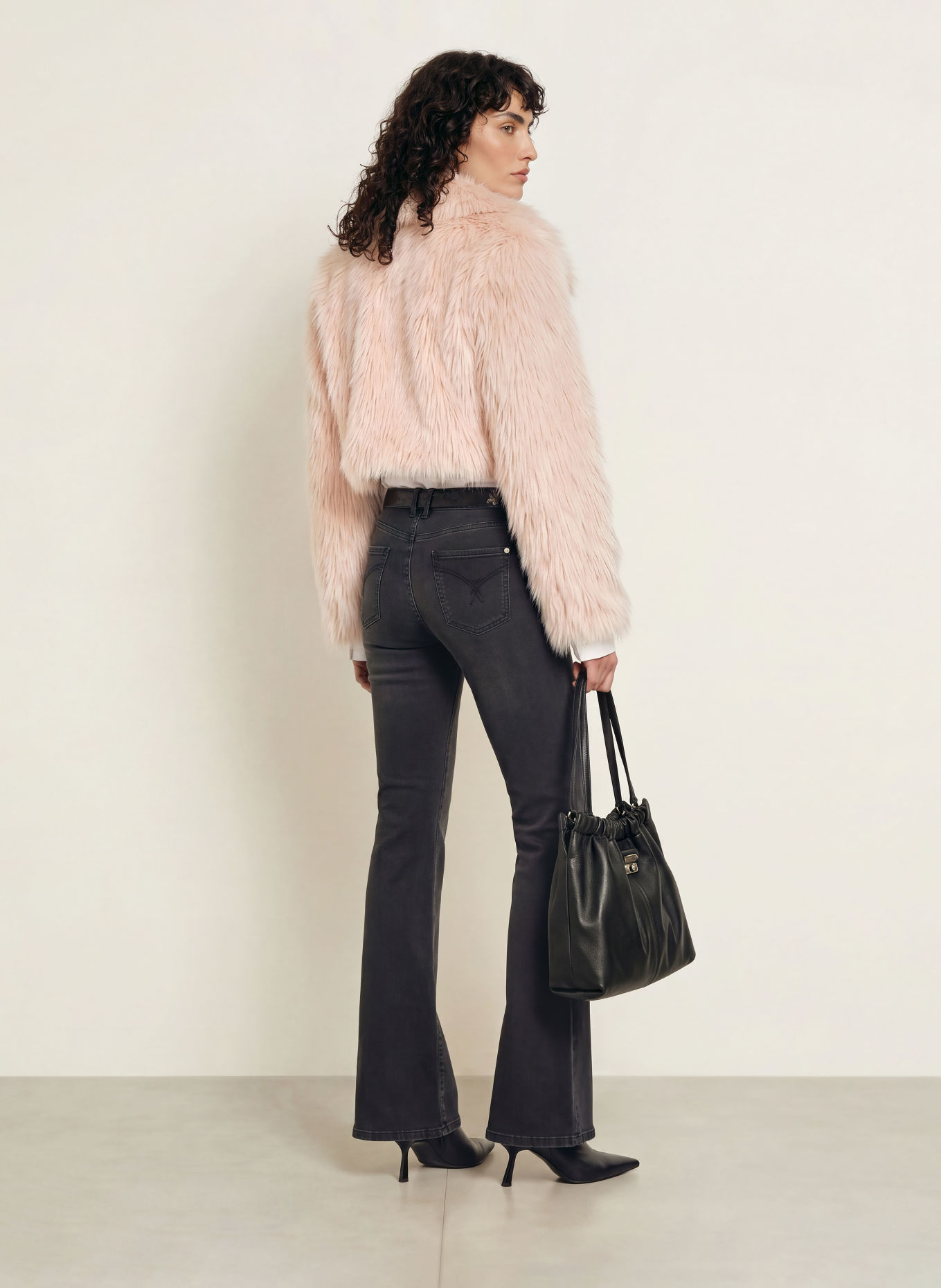 PATRIZIA PEPE Faux Fur Jacket: ROSE
