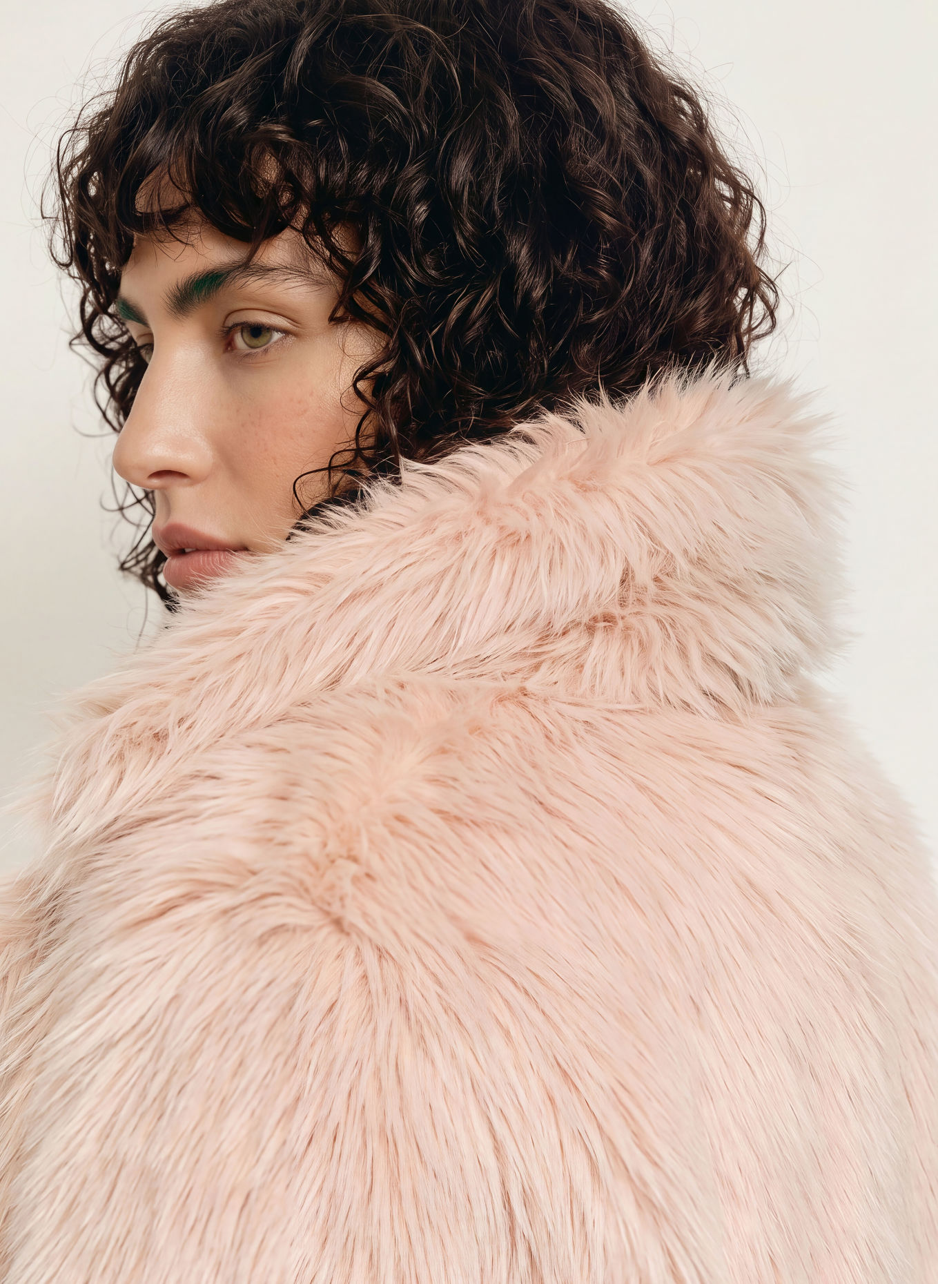 PATRIZIA PEPE Faux Fur Jacket: ROSE