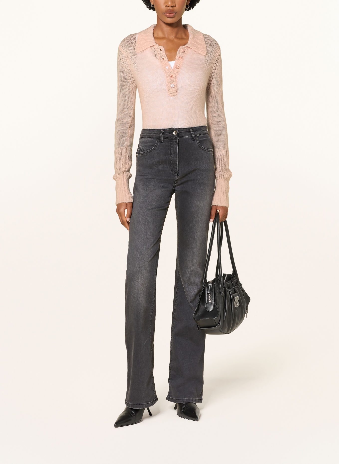 PATRIZIA PEPE Mohair Sweater: LIGHT PINK