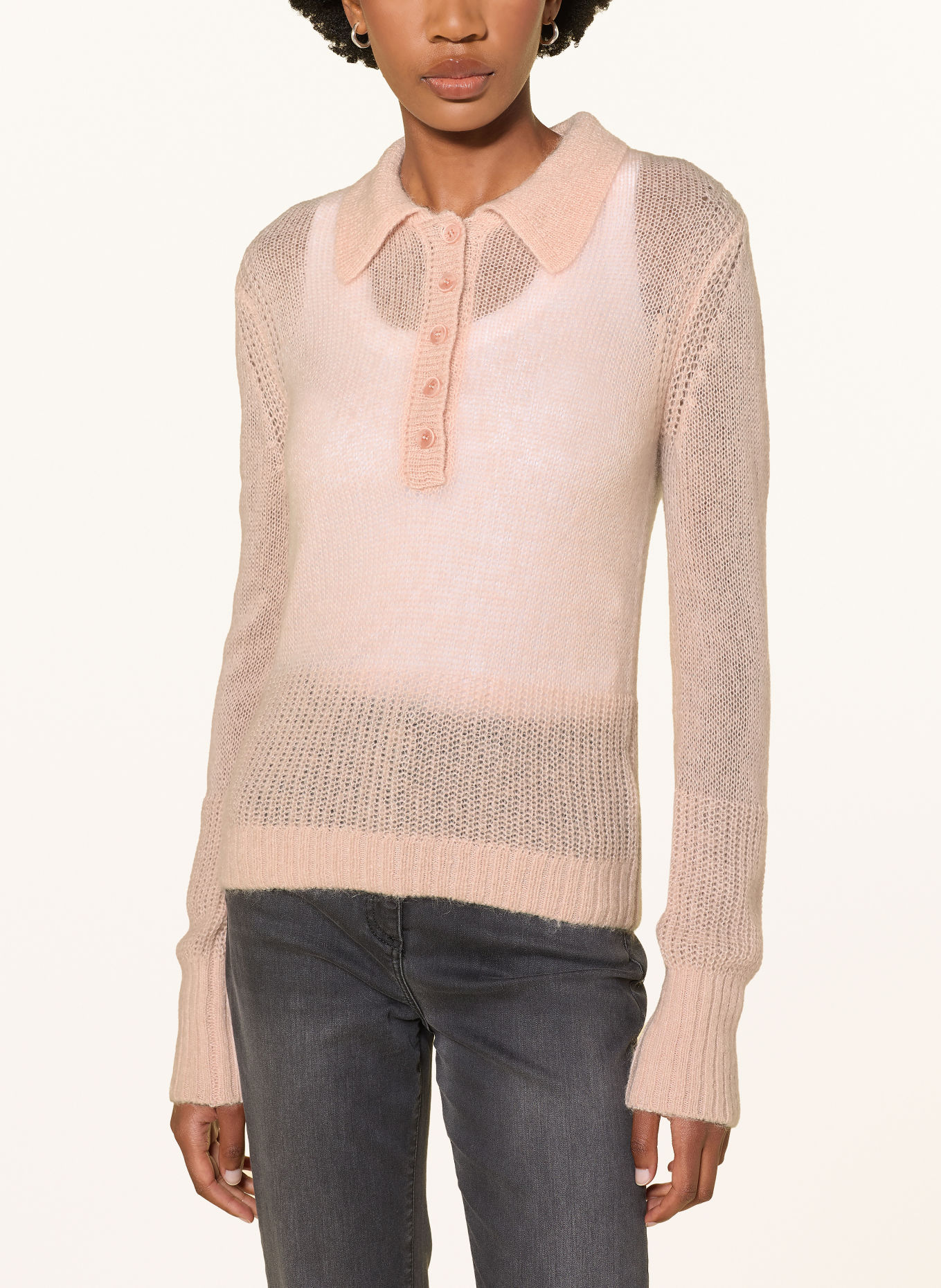 PATRIZIA PEPE Mohair Sweater: LIGHT PINK