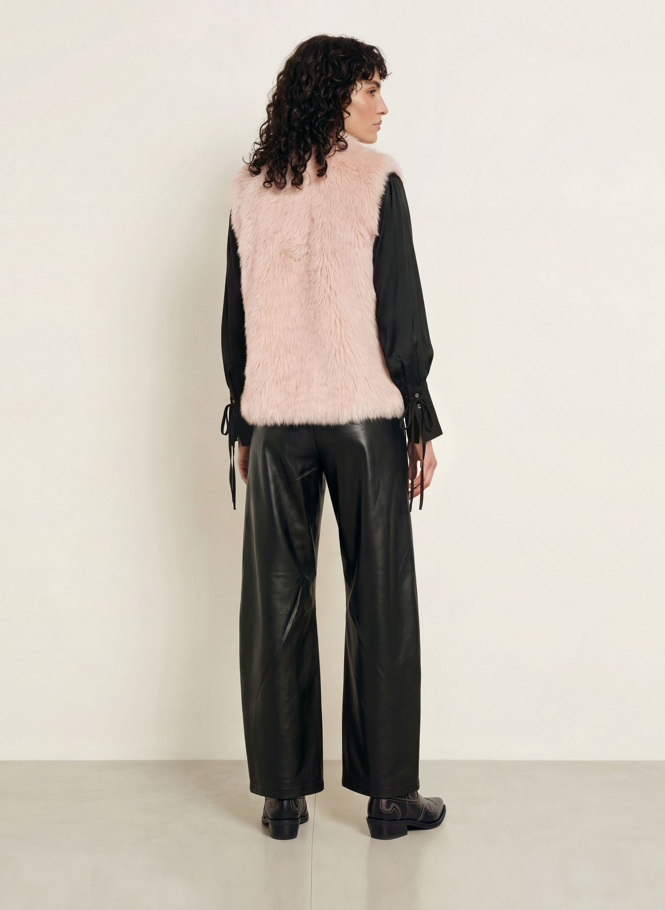 PATRIZIA PEPE Faux Fur Vest: ROSE