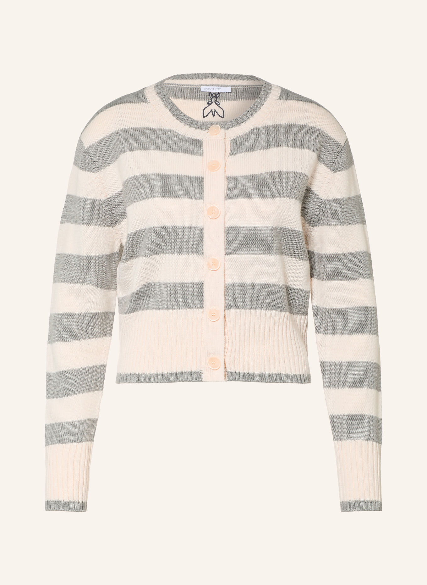 PATRIZIA PEPE Vest: CRÈME / GRIJS