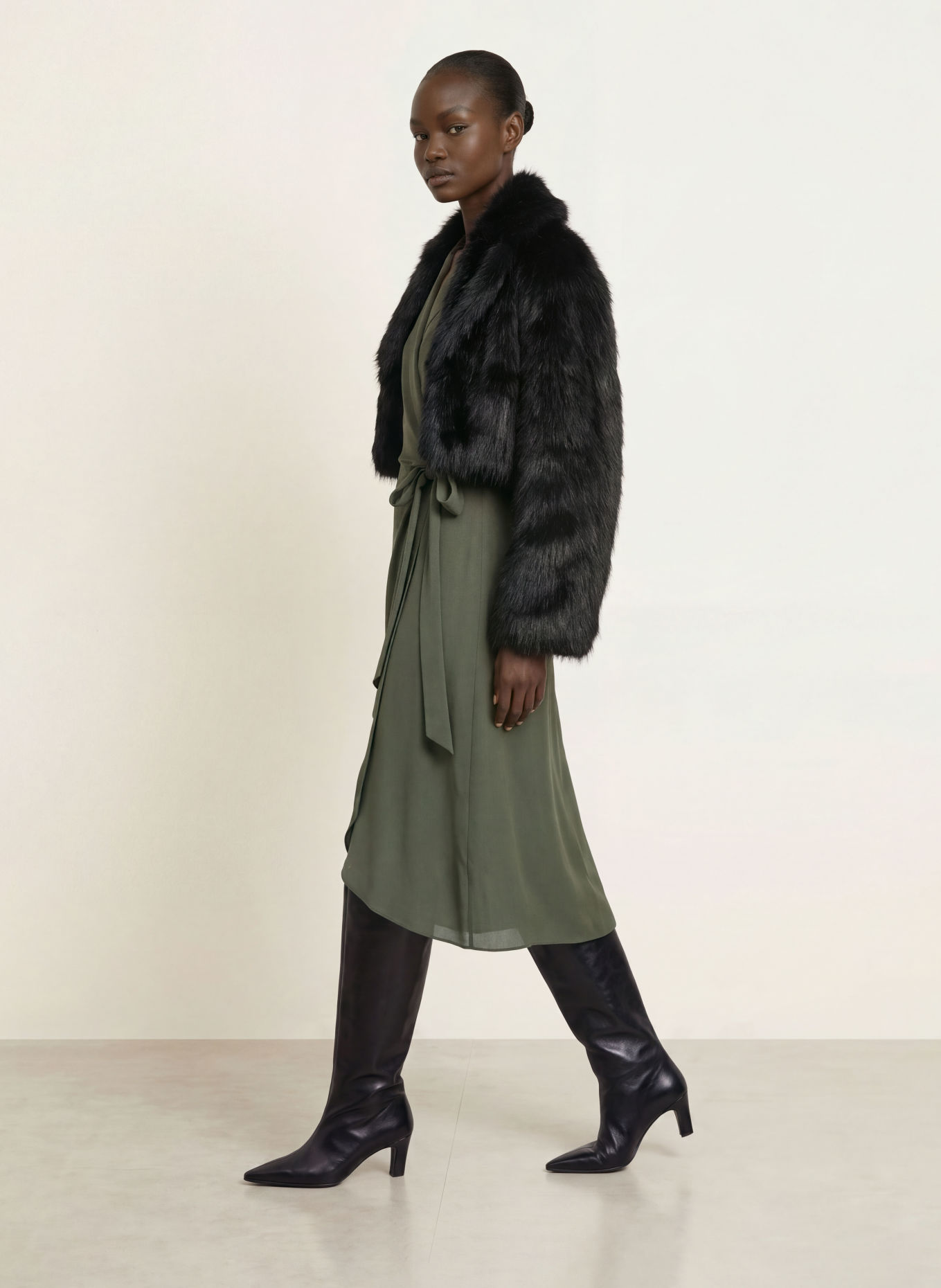 PATRIZIA PEPE Wickelkleid: KHAKI