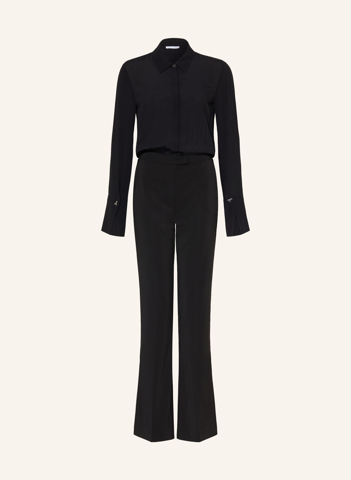PATRIZIA PEPE Jumpsuit van verschillende materialen: ZWART