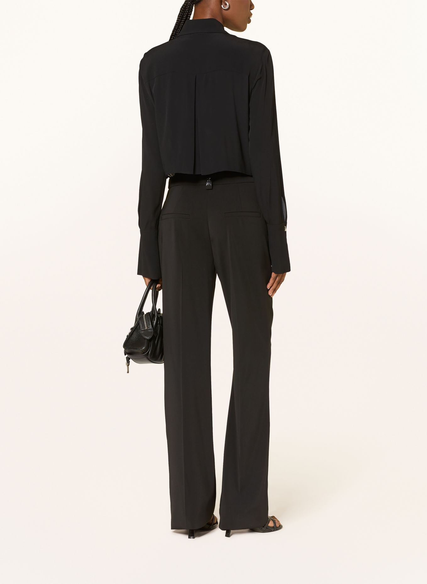 PATRIZIA PEPE Jumpsuit van verschillende materialen: ZWART