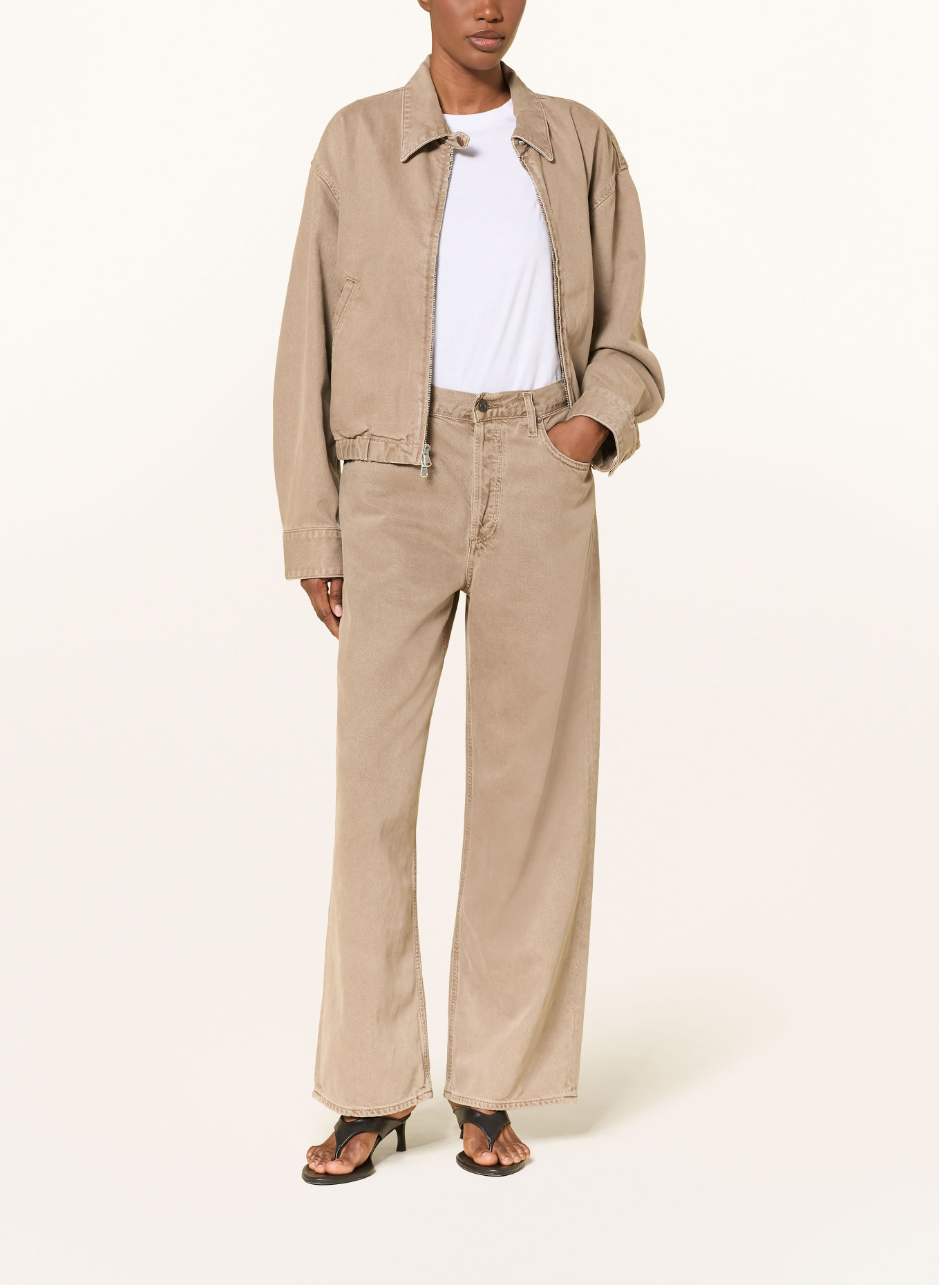 AGOLDE Wide leg jeans LOW SLUNG BAGGY: trail  md grey brown
