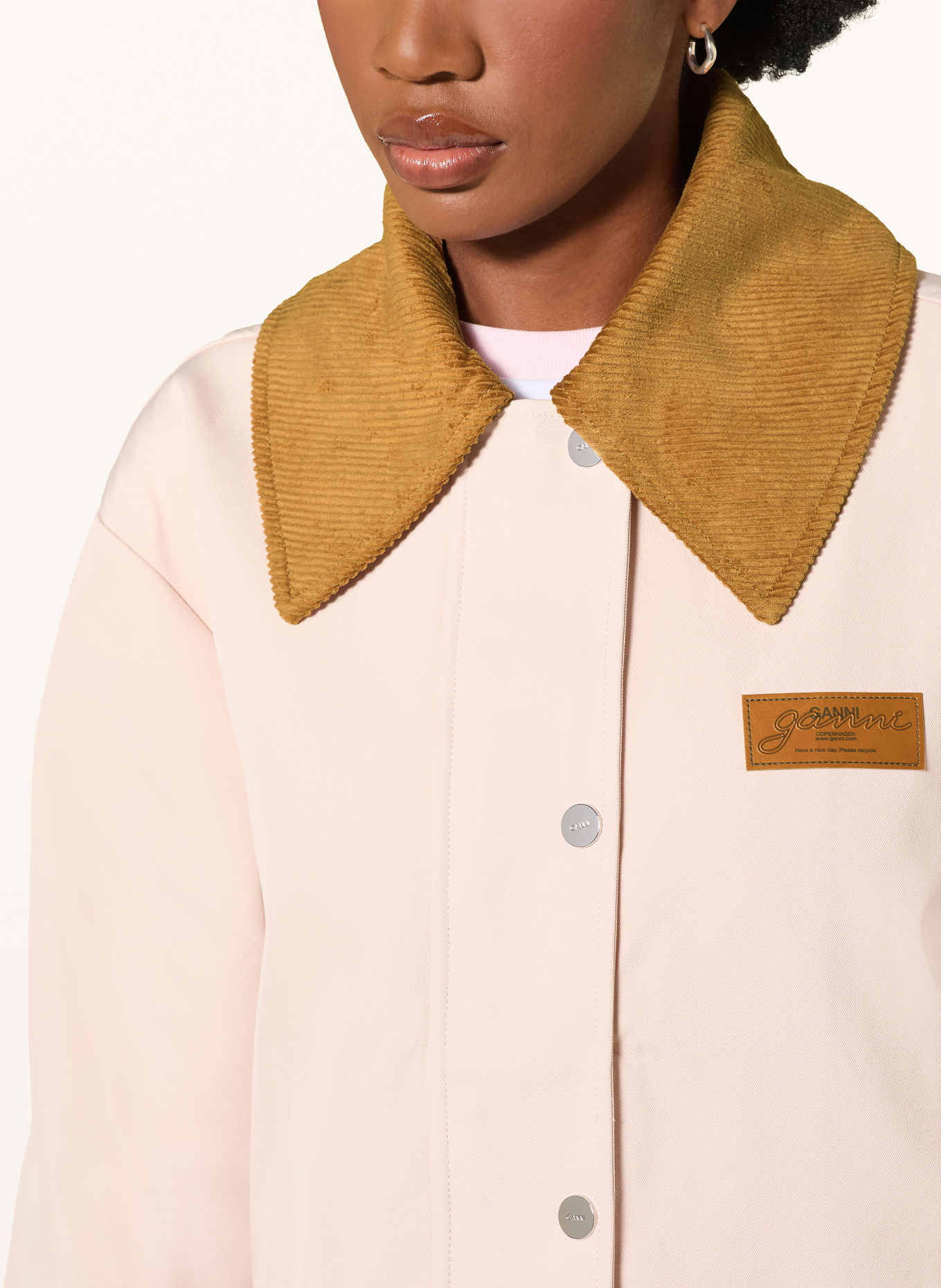GANNI Jacke: ROSÉ / COGNAC