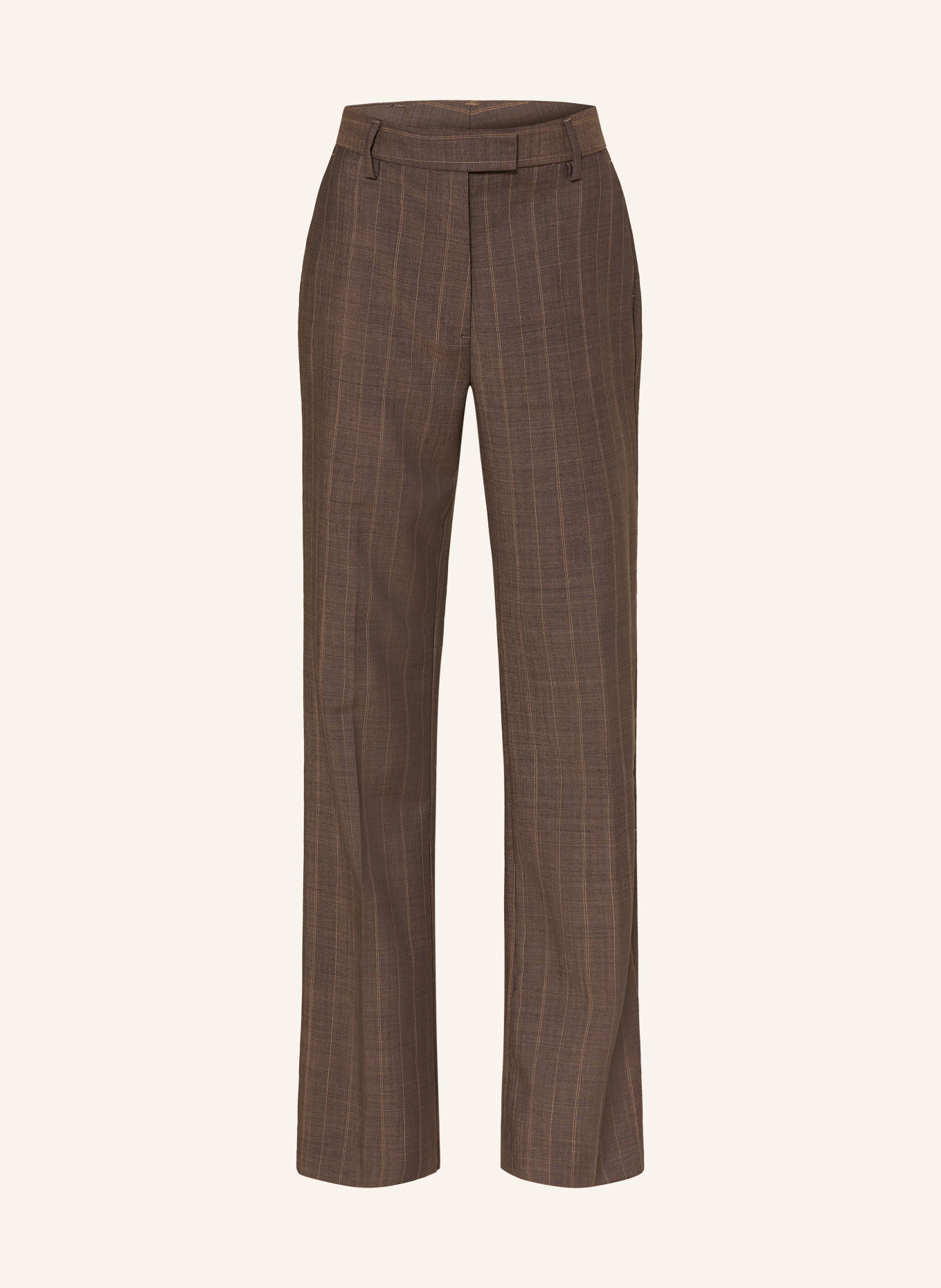 GANNI Marlenehose: DUNKELBRAUN / CAMEL