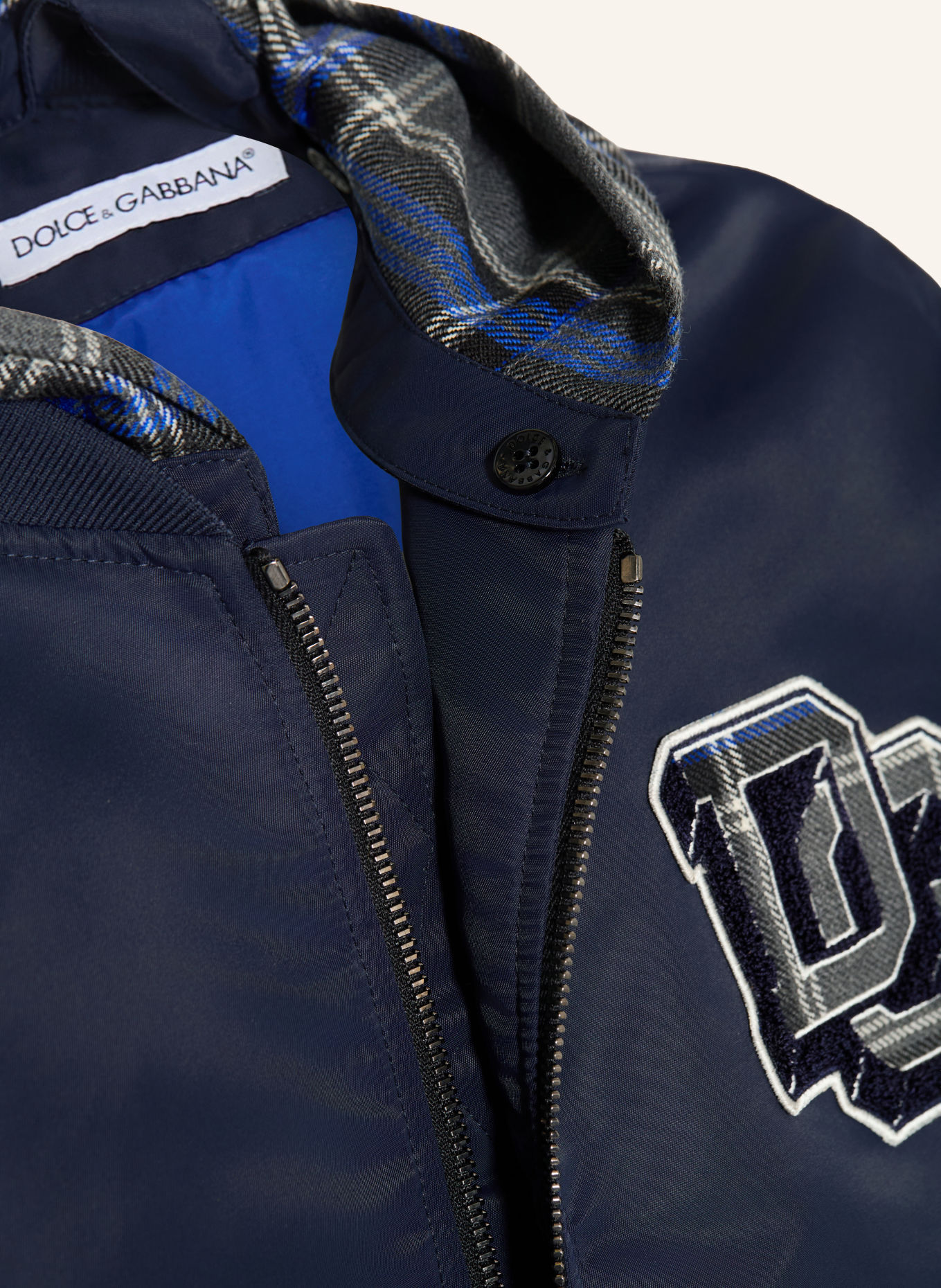 DOLCE & GABBANA Blouson met afneembare capuchon: DONKERBLAUW