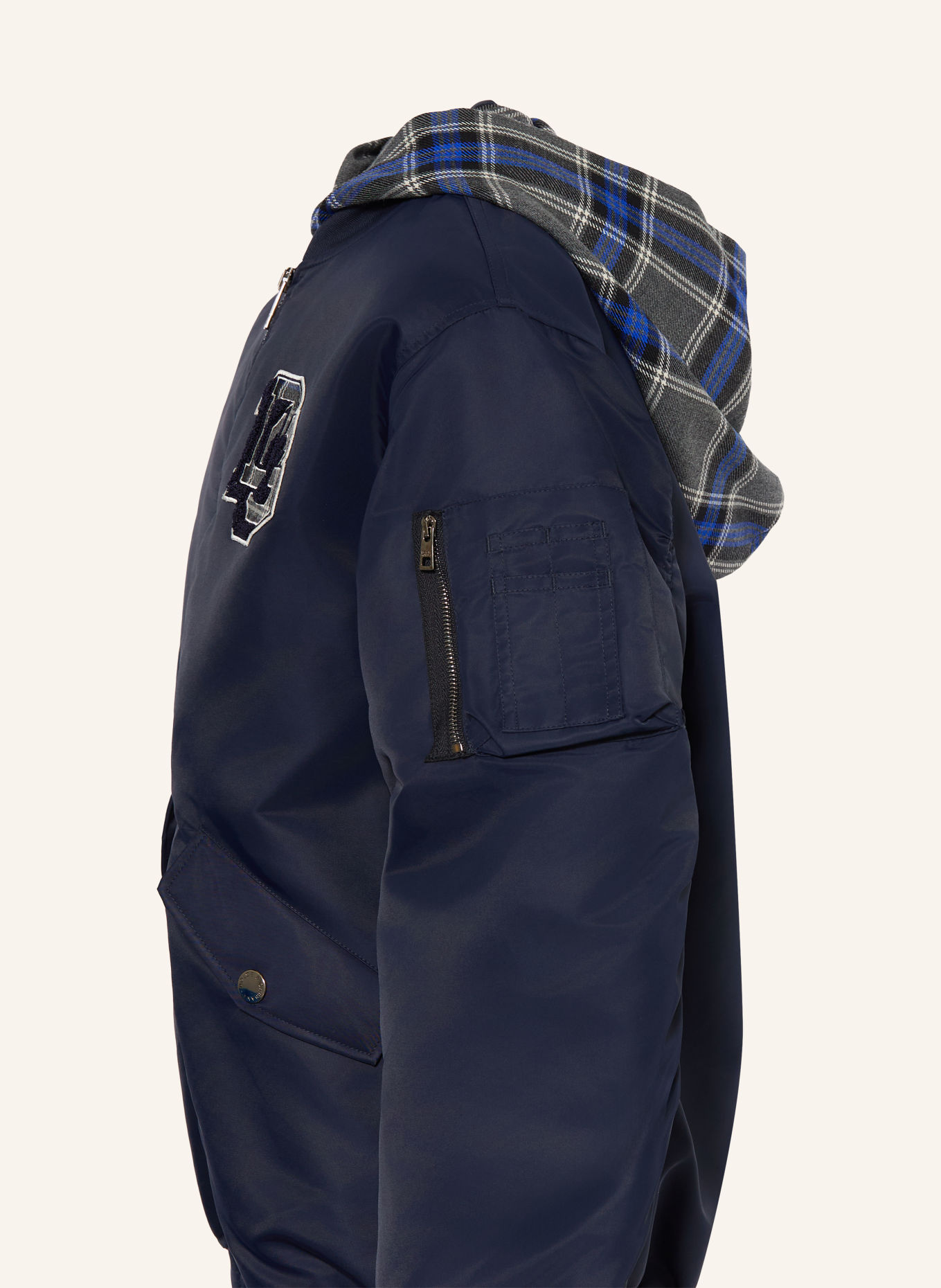 DOLCE & GABBANA Blouson met afneembare capuchon: DONKERBLAUW