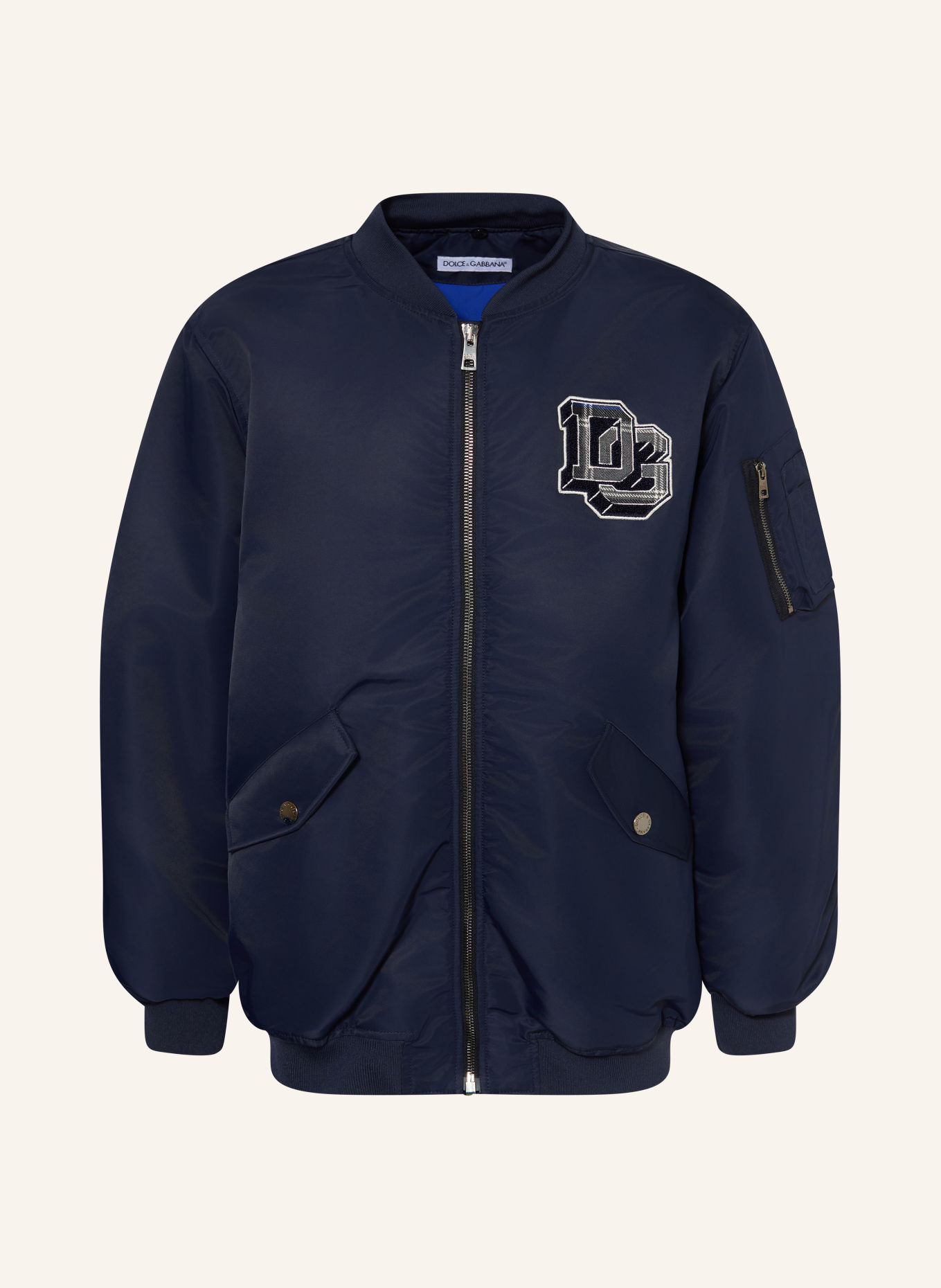 DOLCE & GABBANA Blouson met afneembare capuchon: DONKERBLAUW