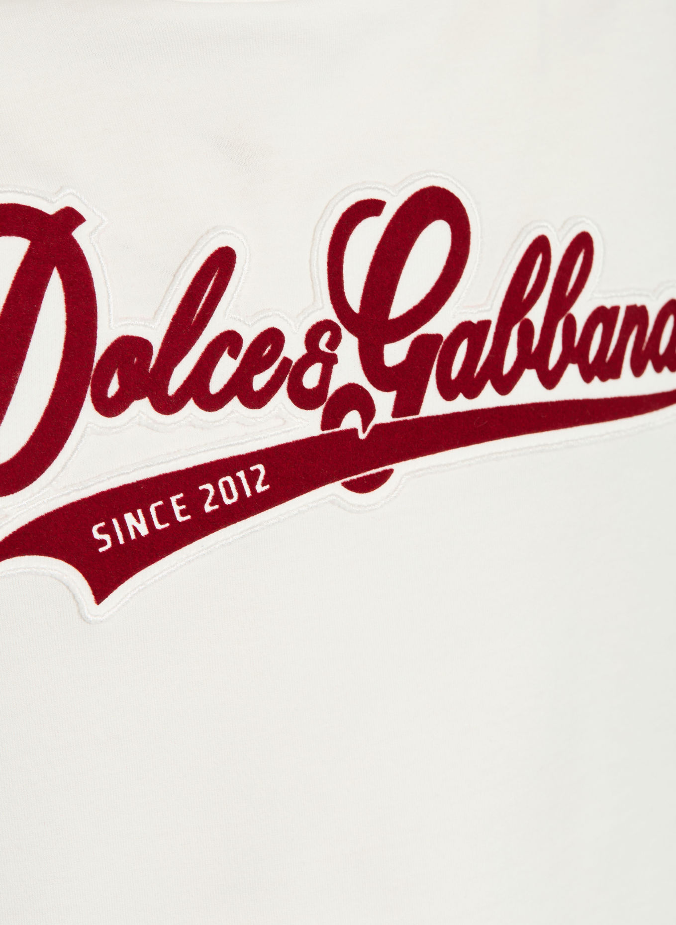DOLCE & GABBANA T-Shirt: WEISS / DUNKELROT