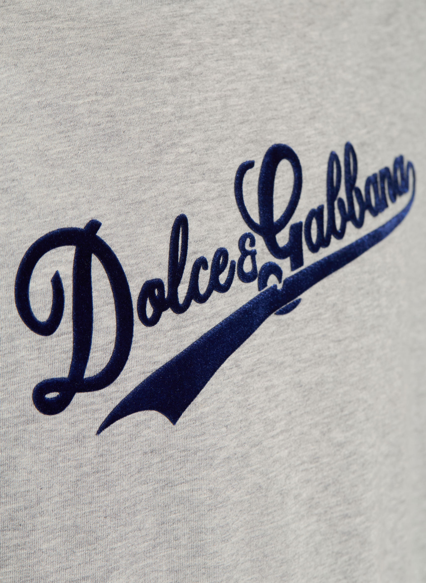 DOLCE & GABBANA T-Shirt: GRAU / DUNKELBLAU